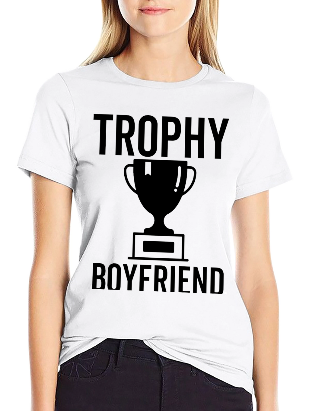 Trophy Boyfriend Graphic T-Shirt - Black