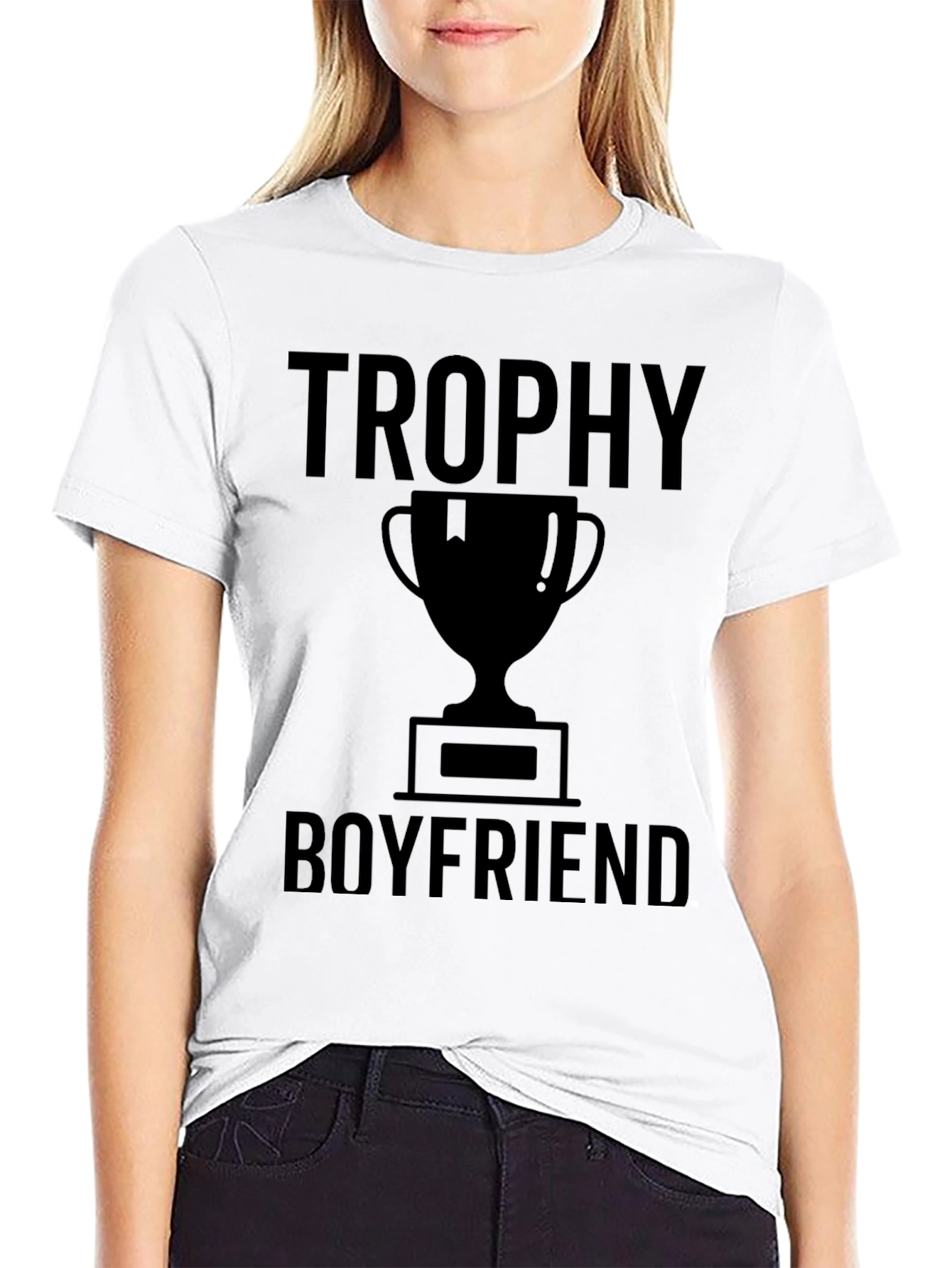 Trophy Boyfriend Graphic T-Shirt - Black