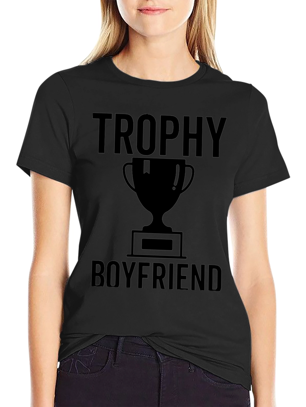 Trophy Boyfriend Graphic T-Shirt - Black