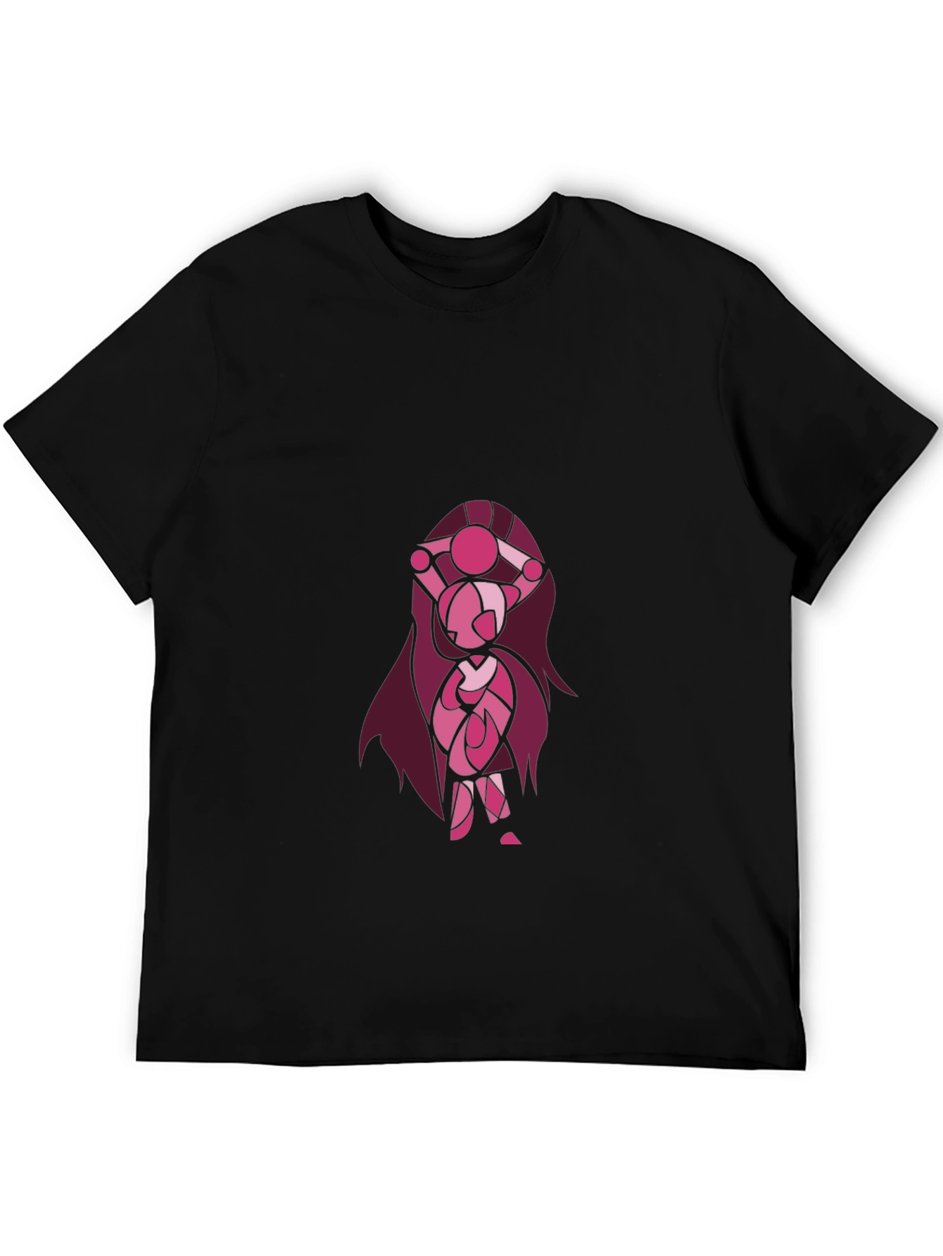 Cartoon Character Graphic Black T-Shirt