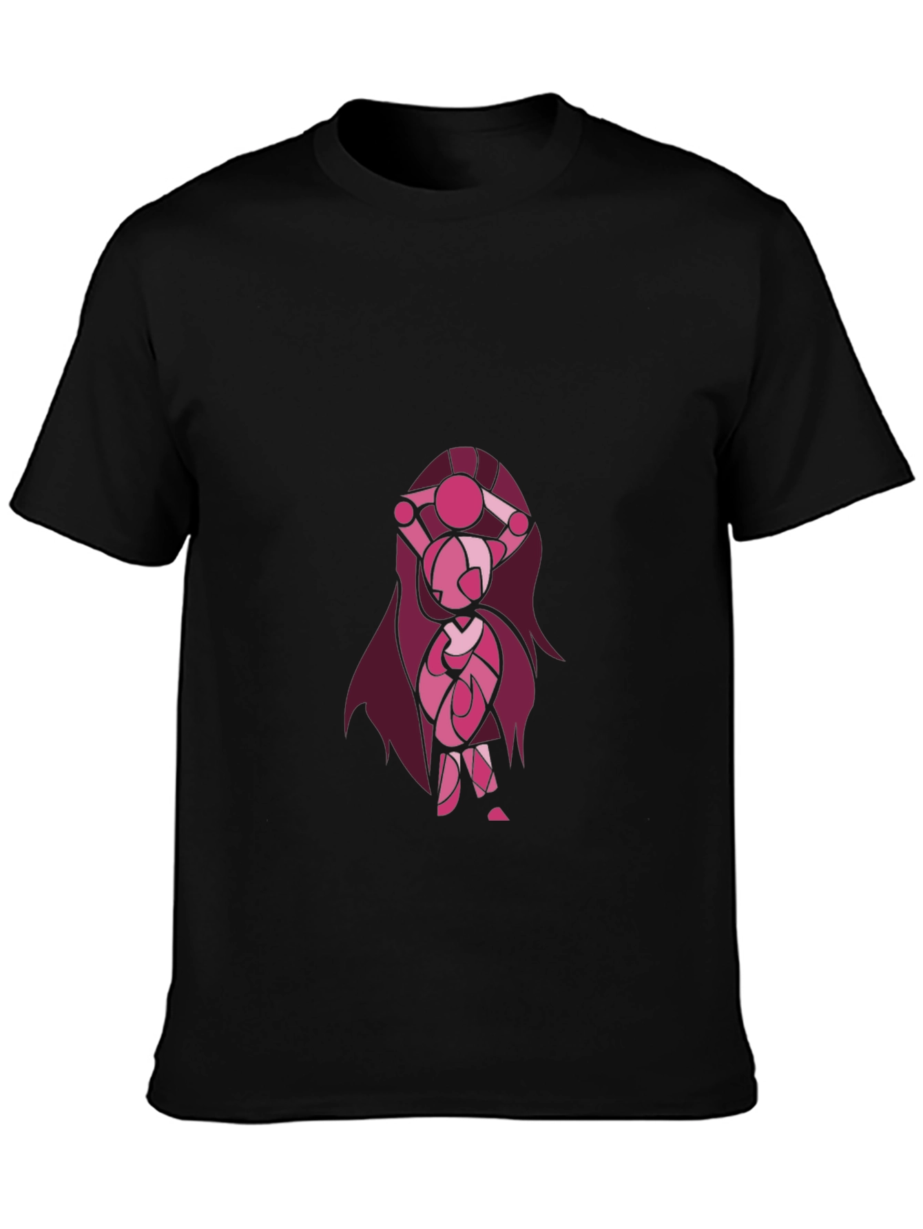 Cartoon Character Graphic Black T-Shirt
