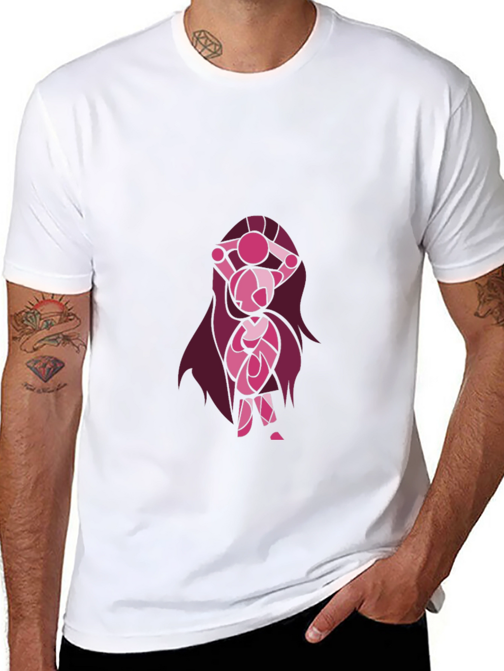 Cartoon Character Graphic Black T-Shirt
