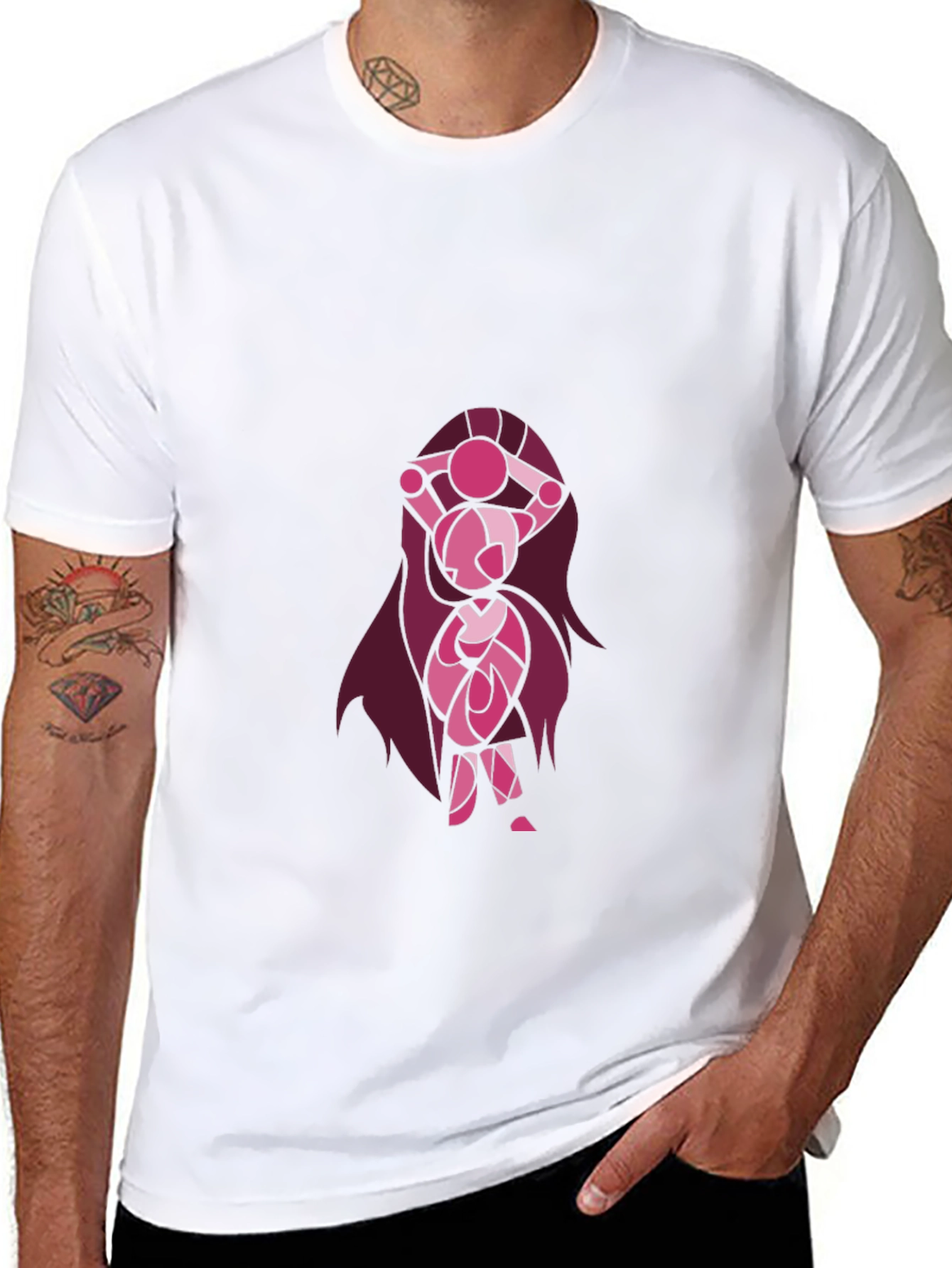Cartoon Character Graphic Black T-Shirt