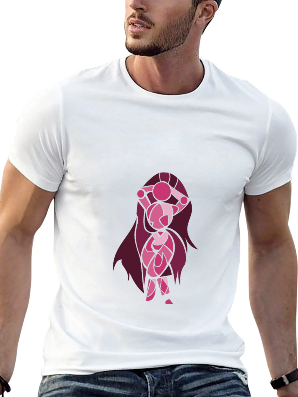 Cartoon Character Graphic Black T-Shirt