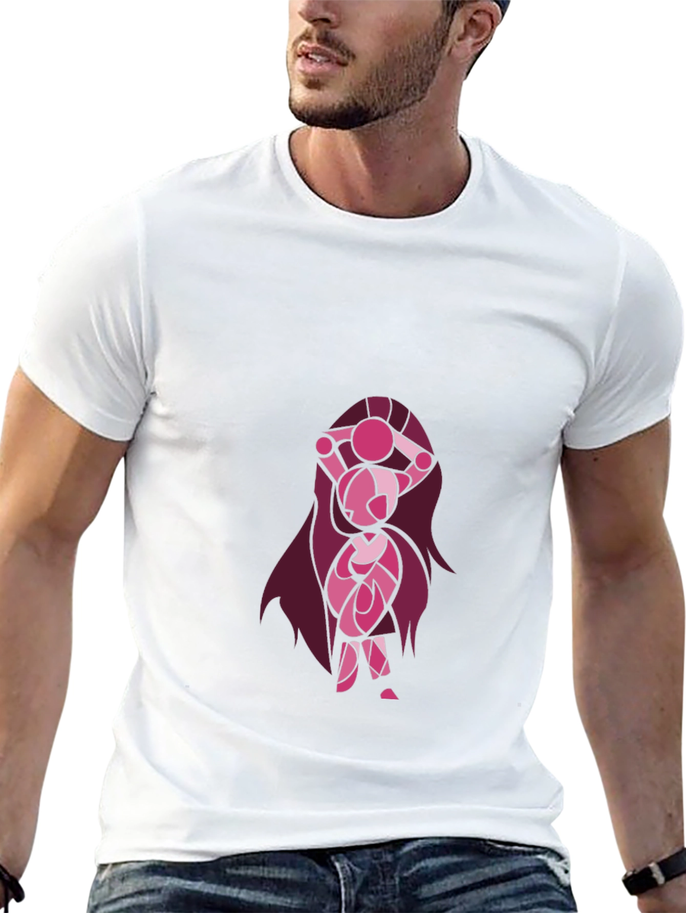 Cartoon Character Graphic Black T-Shirt