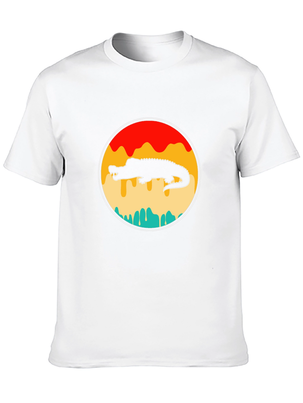 Retro Alligator Graphic Tee - Black