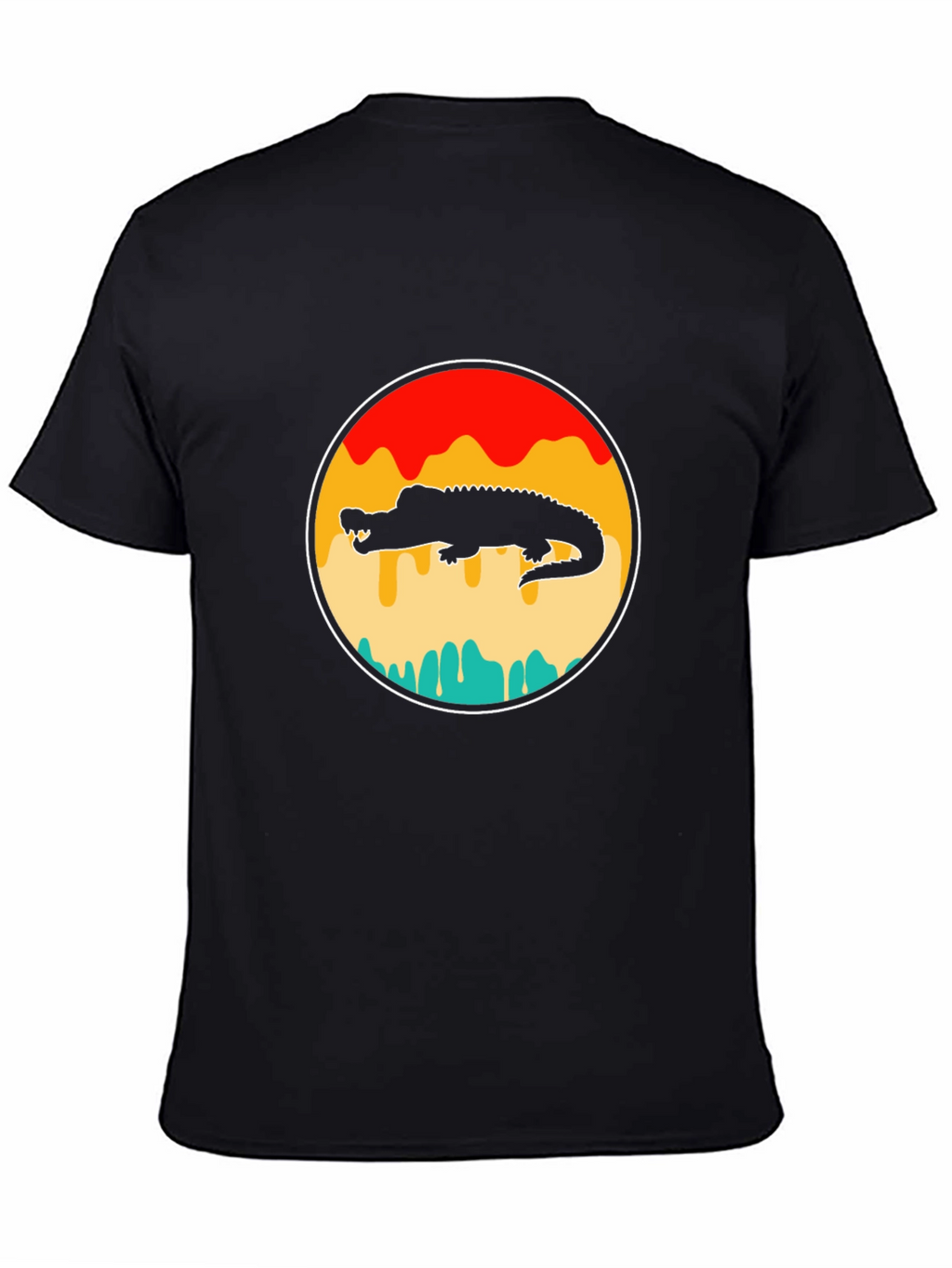 Retro Alligator Graphic Tee - Black