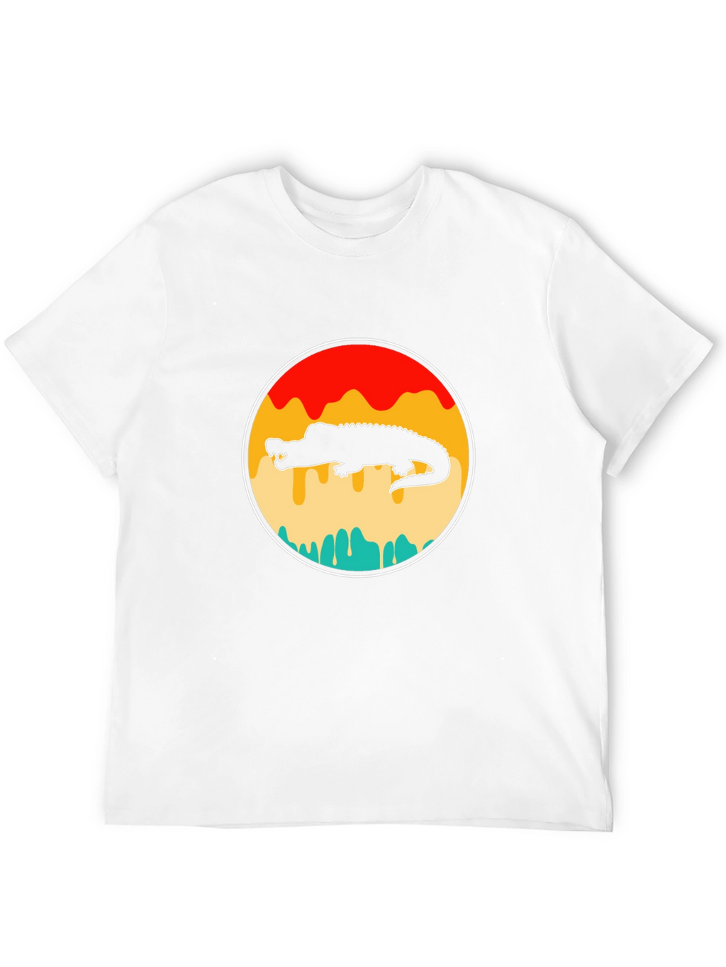 Retro Alligator Graphic Tee - Black