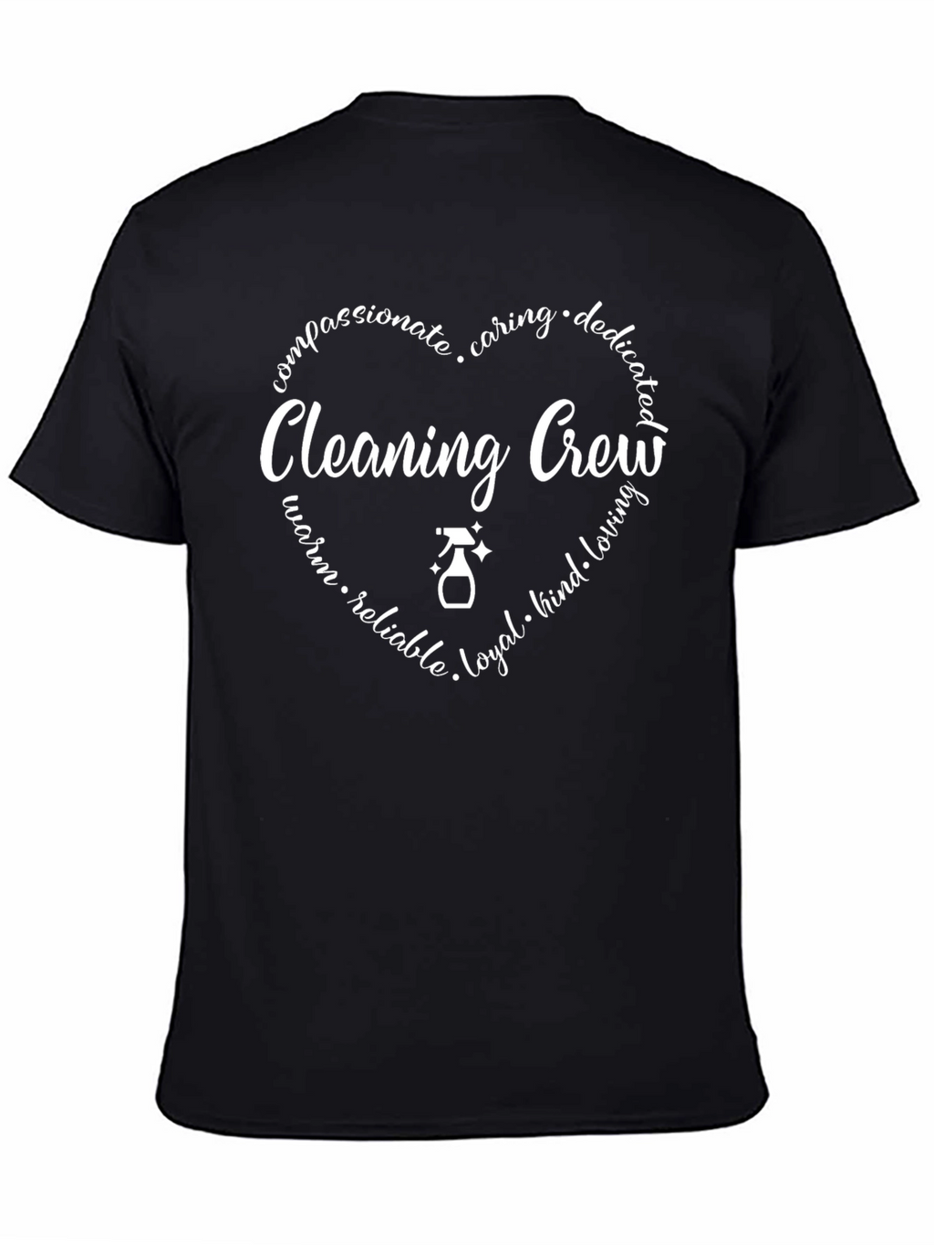 Cleaning Crew Heart Graphic Tee - Black