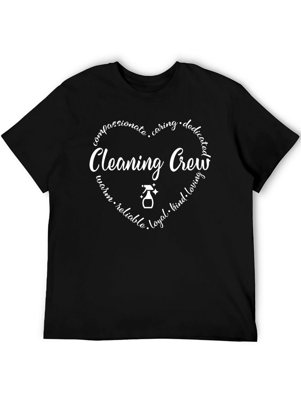 Cleaning Crew Heart Graphic Tee - Black