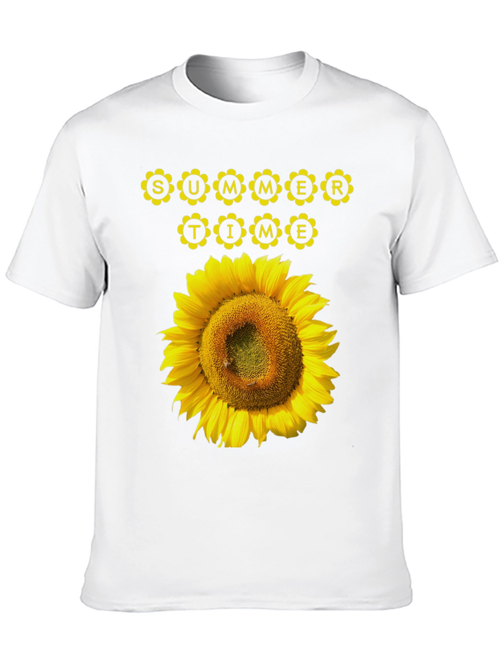 Summer Time Sunflower Graphic Tee - Black