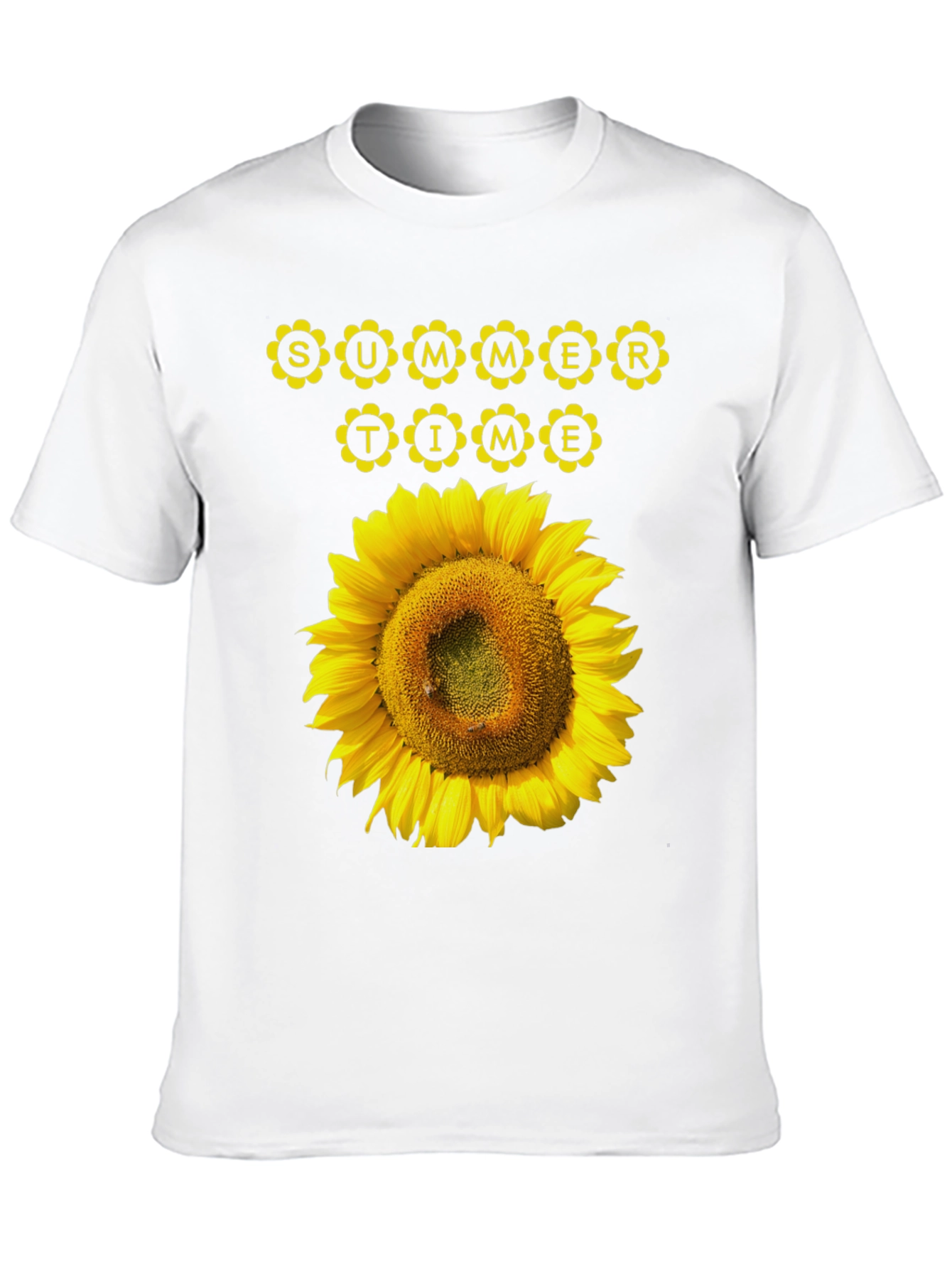 Summer Time Sunflower Graphic Tee - Black