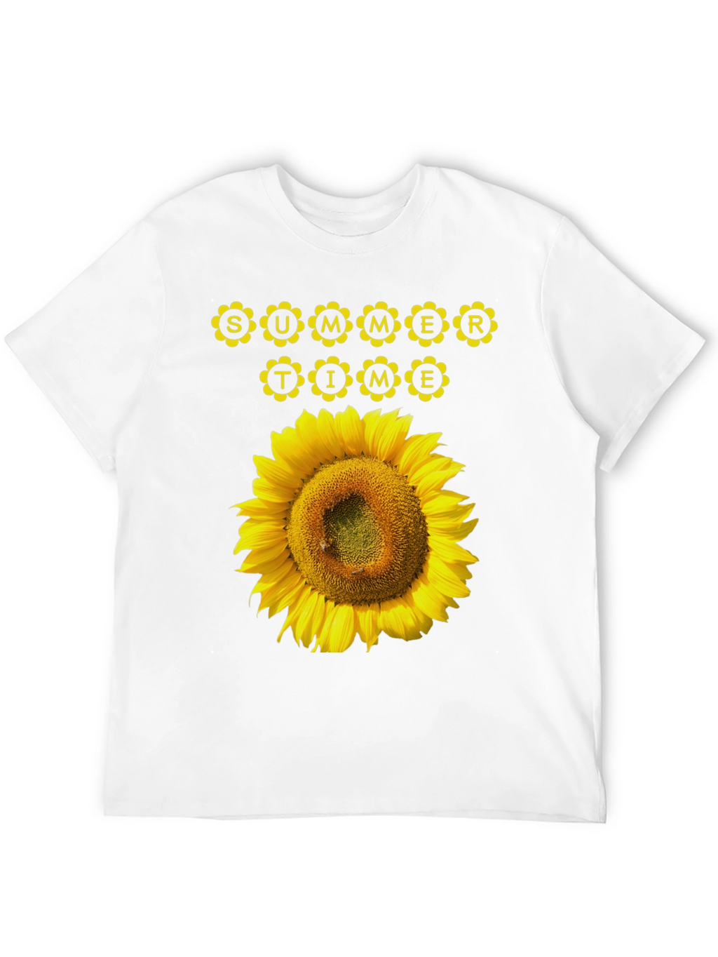 Summer Time Sunflower Graphic Tee - Black