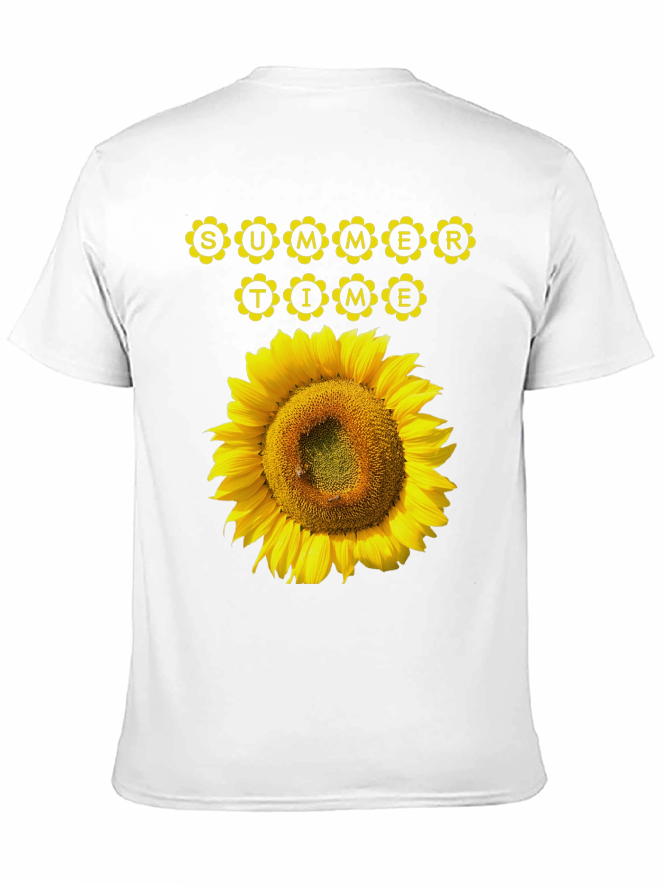Summer Time Sunflower Graphic Tee - Black
