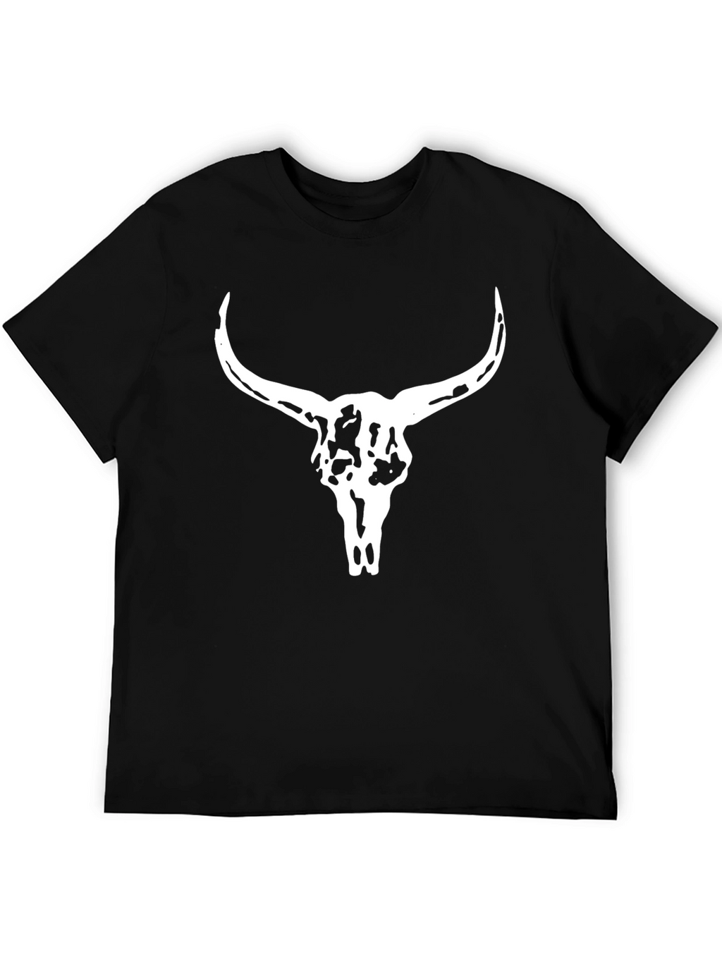 Skull Graphic Tee - Black Cotton T-Shirt