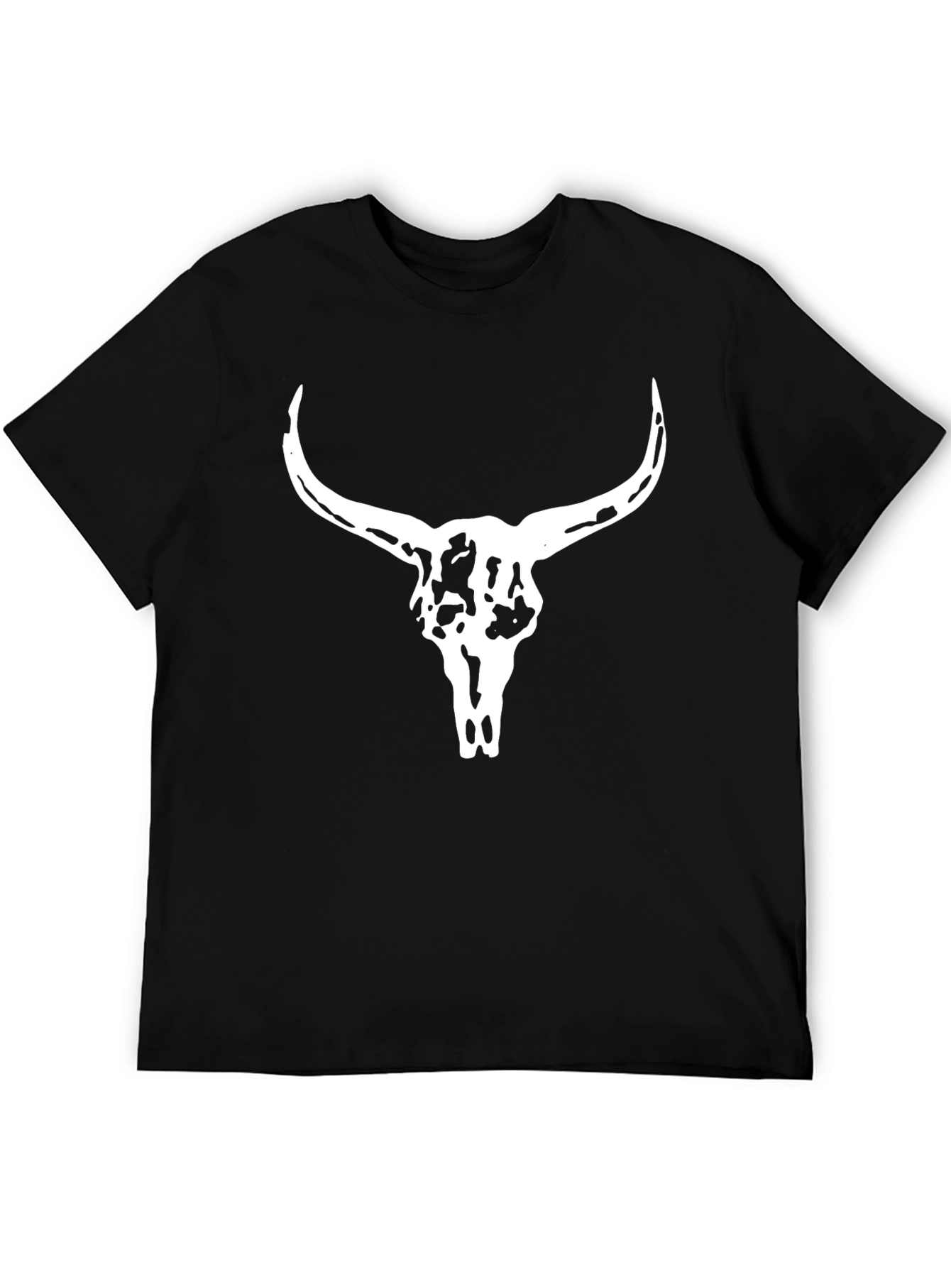 Skull Graphic Tee - Black Cotton T-Shirt