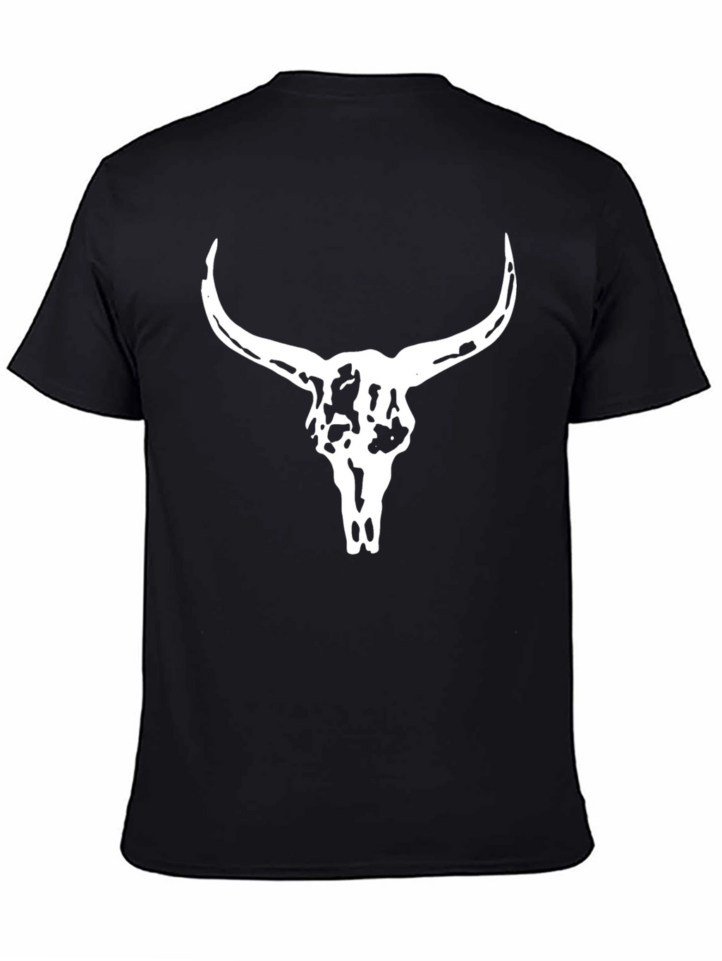Skull Graphic Tee - Black Cotton T-Shirt