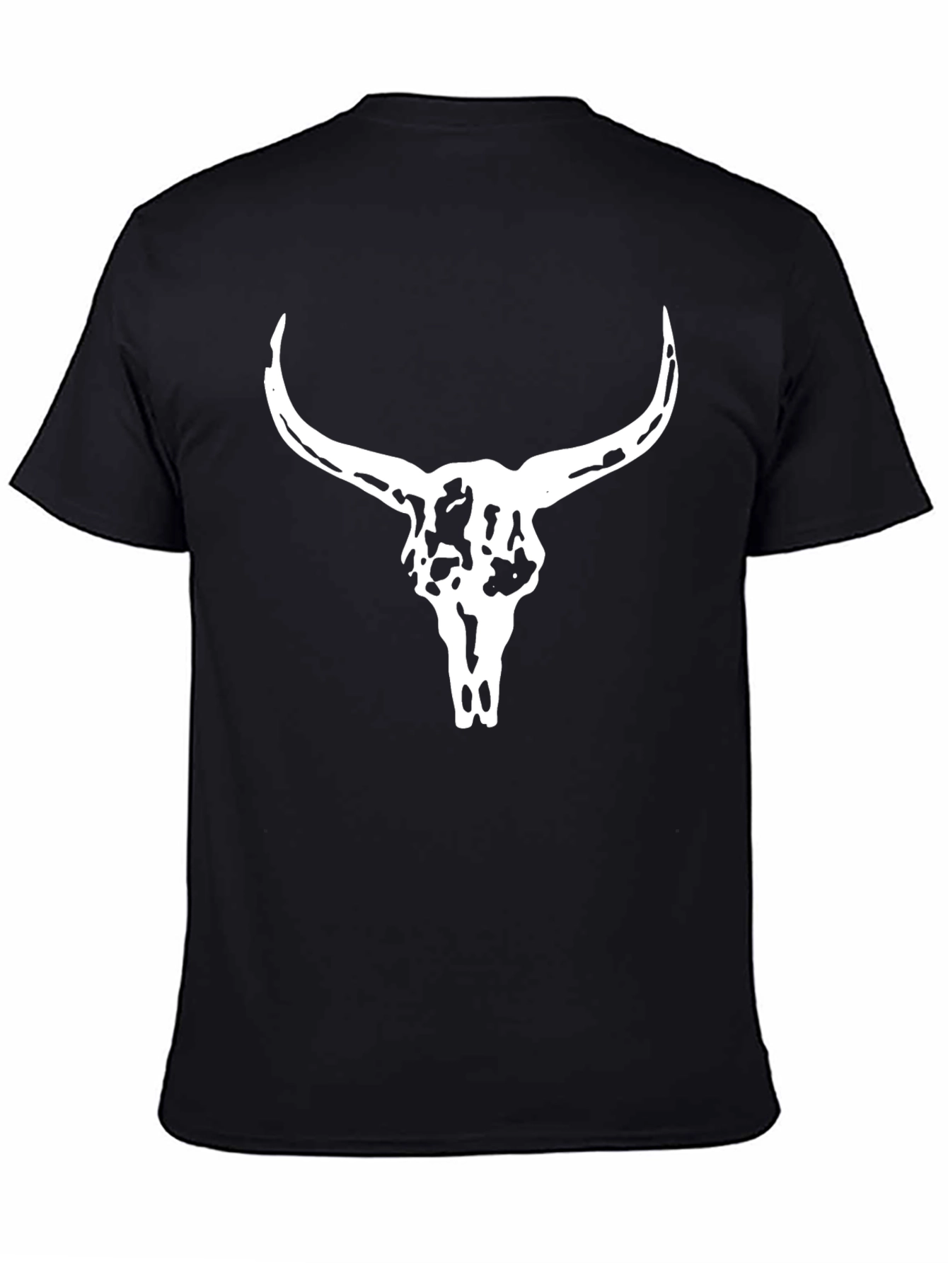Skull Graphic Tee - Black Cotton T-Shirt