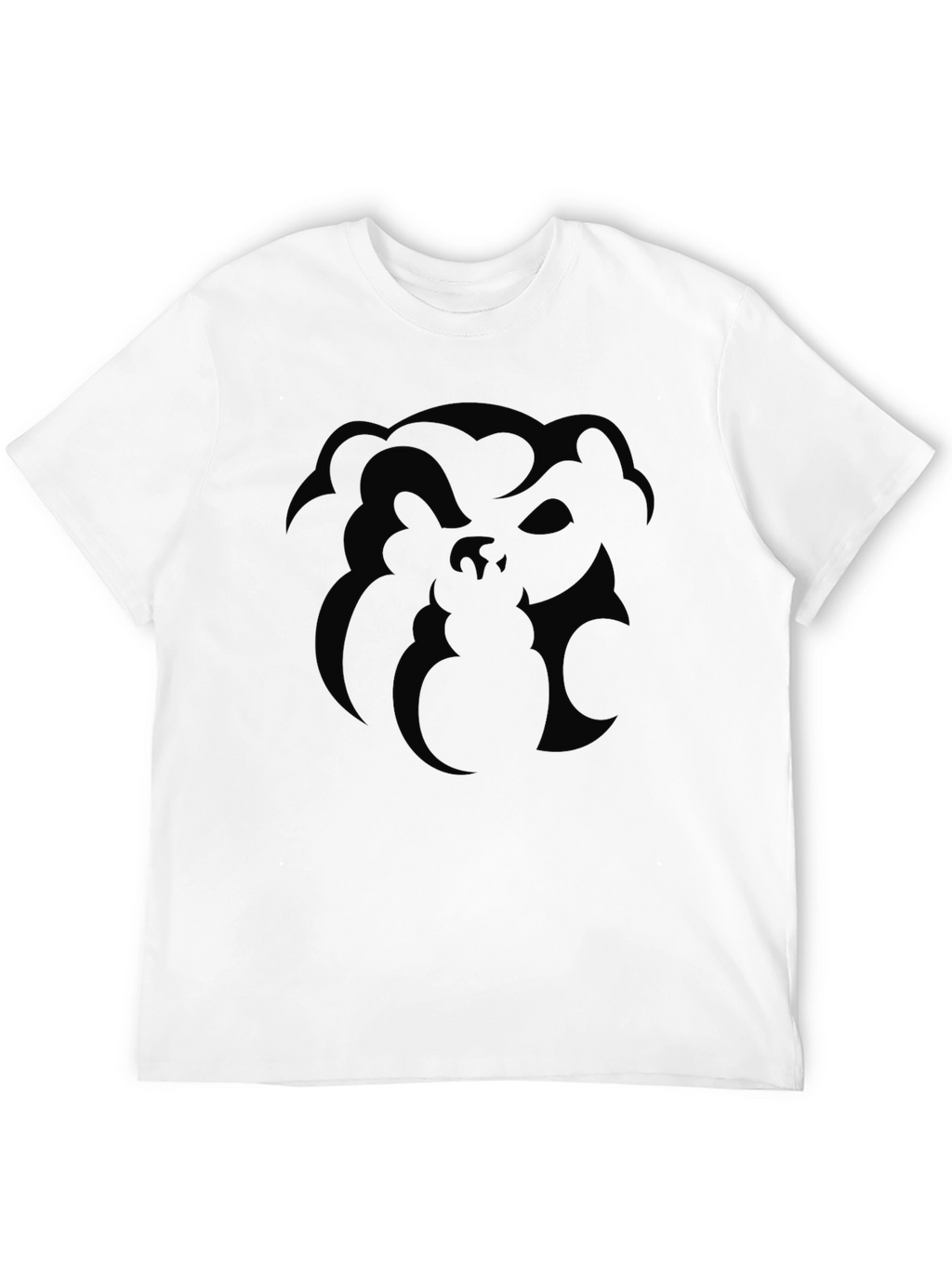 Monochrome Abstract Graphic Print T-Shirt