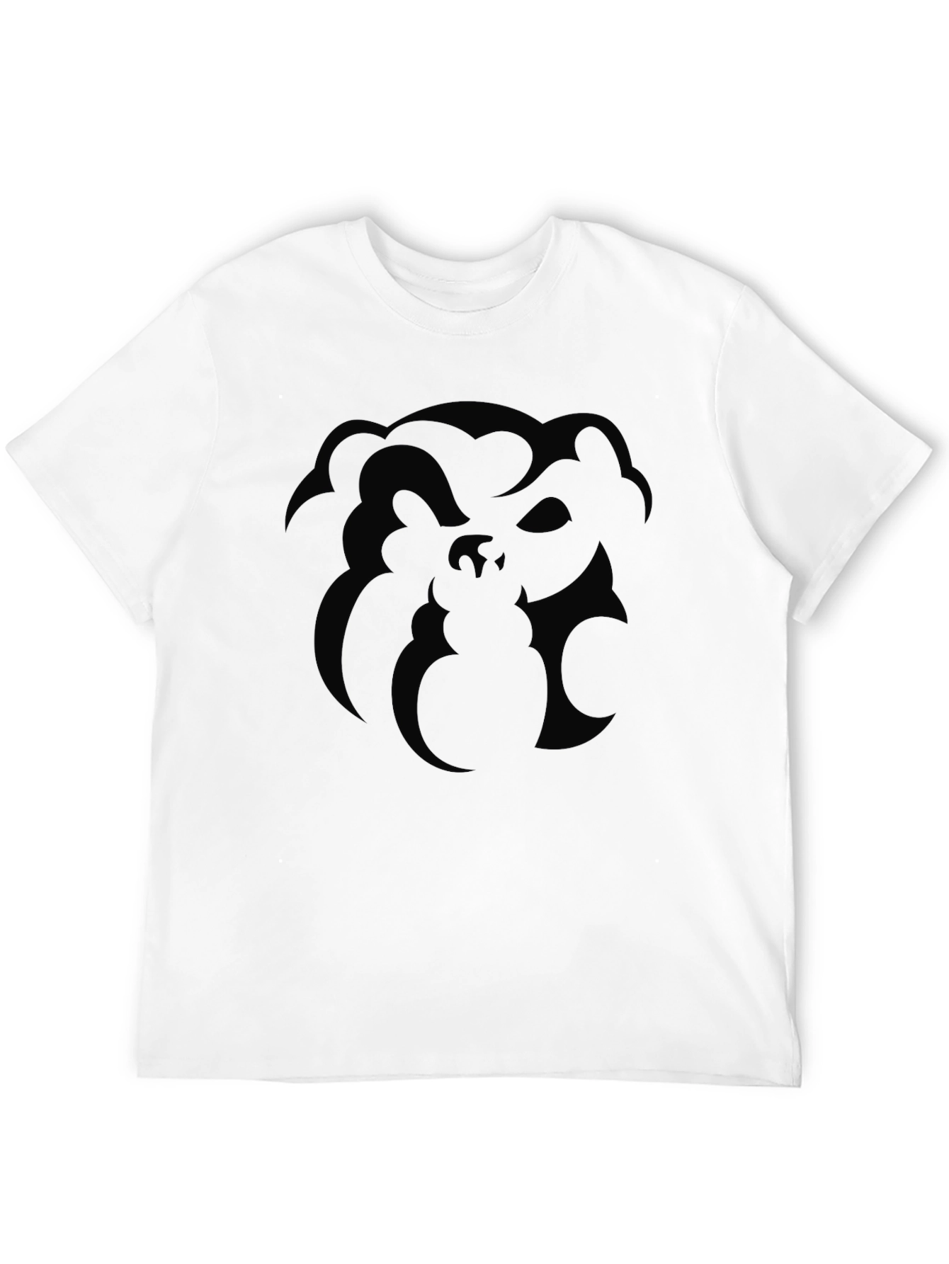 Monochrome Abstract Graphic Print T-Shirt