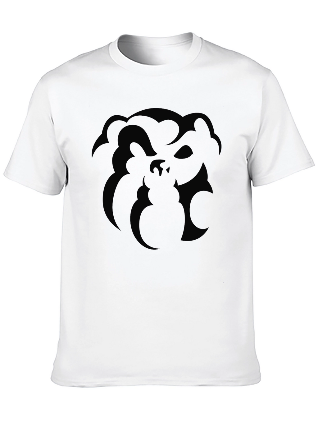 Monochrome Abstract Graphic Print T-Shirt