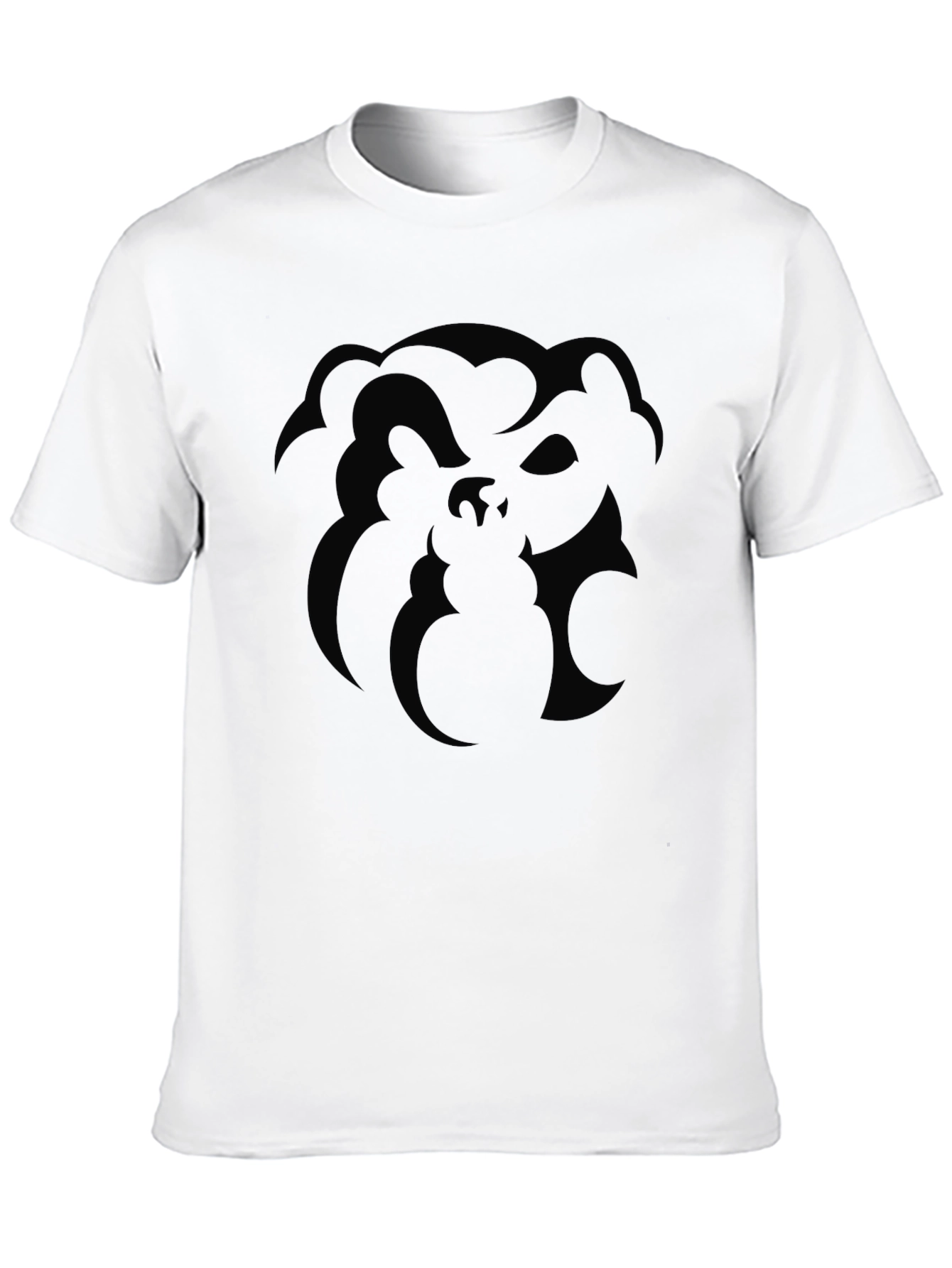 Monochrome Abstract Graphic Print T-Shirt