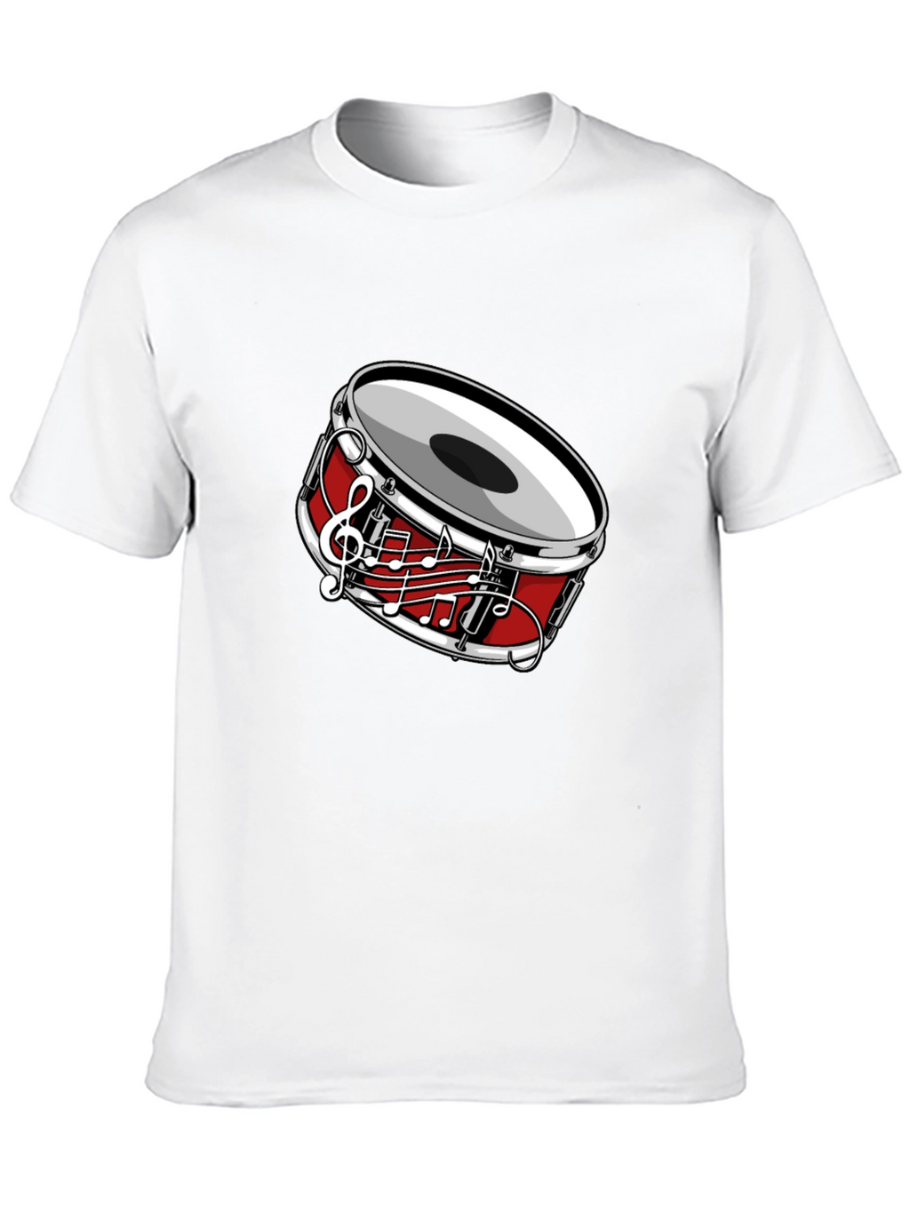Musical Drum Graphic T-Shirt - Black