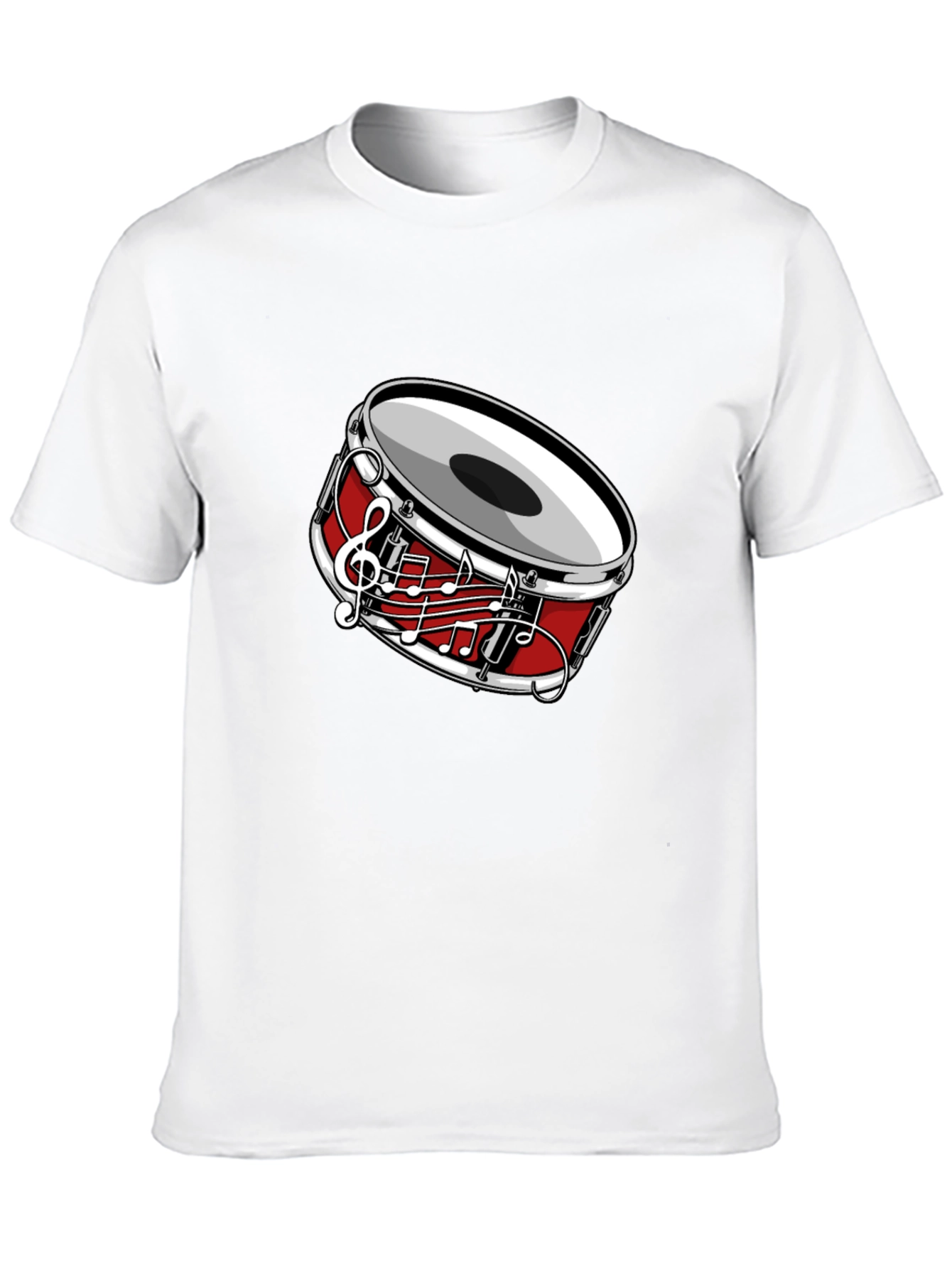 Musical Drum Graphic T-Shirt - Black