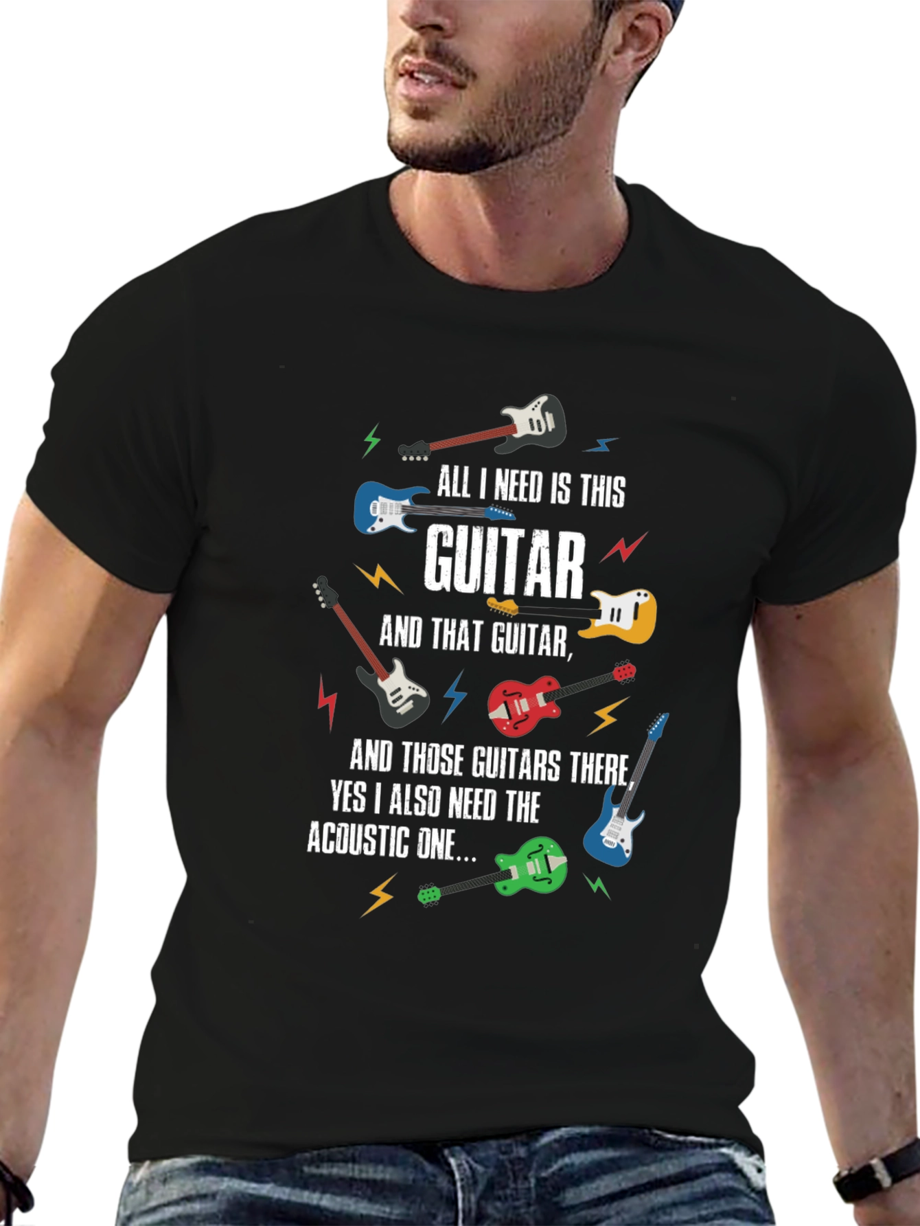 Guitar Lover T-Shirt - All I Need Is This Guitar