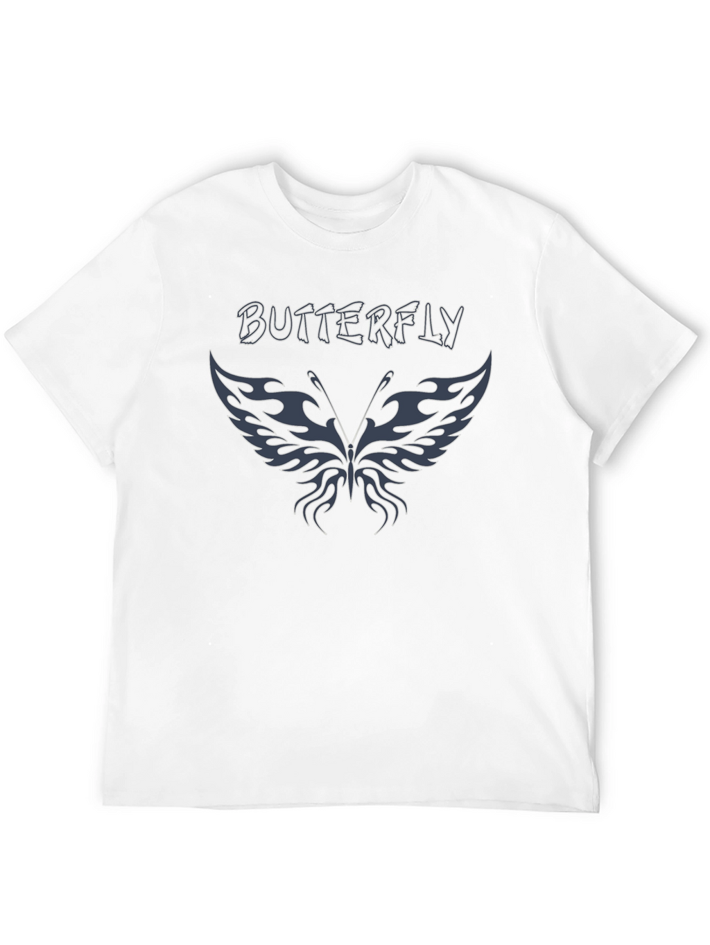 Butterfly Graphic Tee - Black Cotton Blend