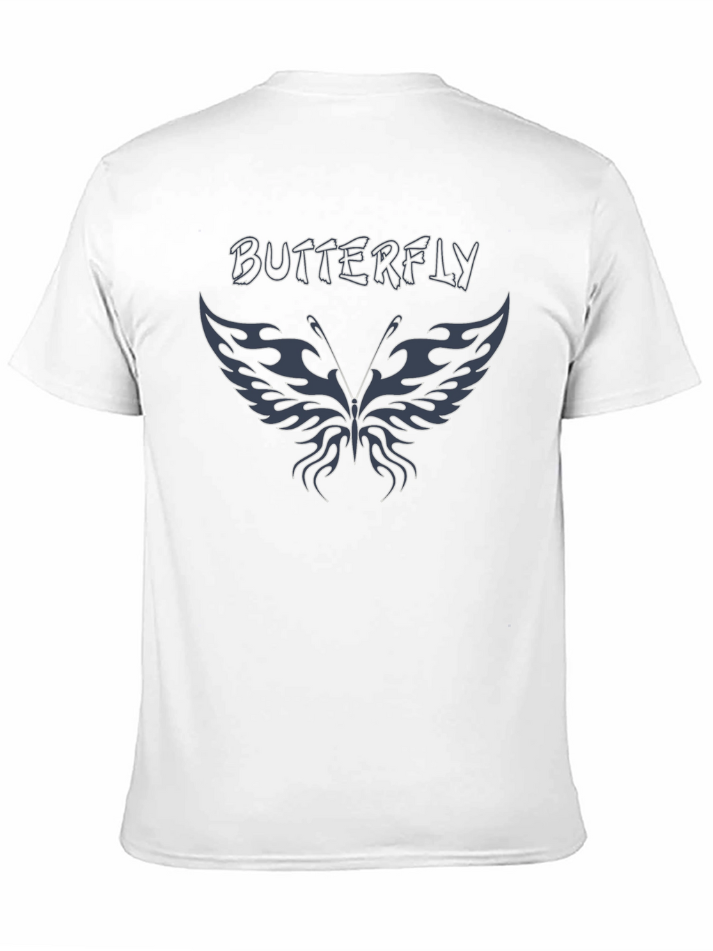 Butterfly Graphic Tee - Black Cotton Blend