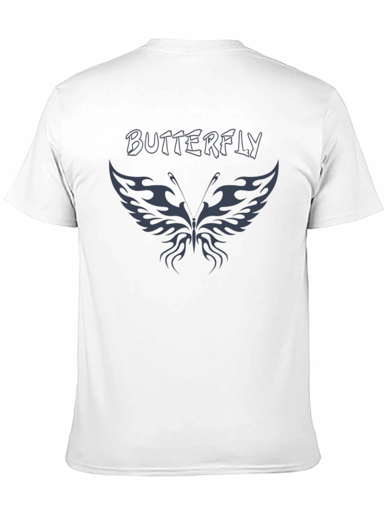 Butterfly Graphic Tee - Black Cotton Blend