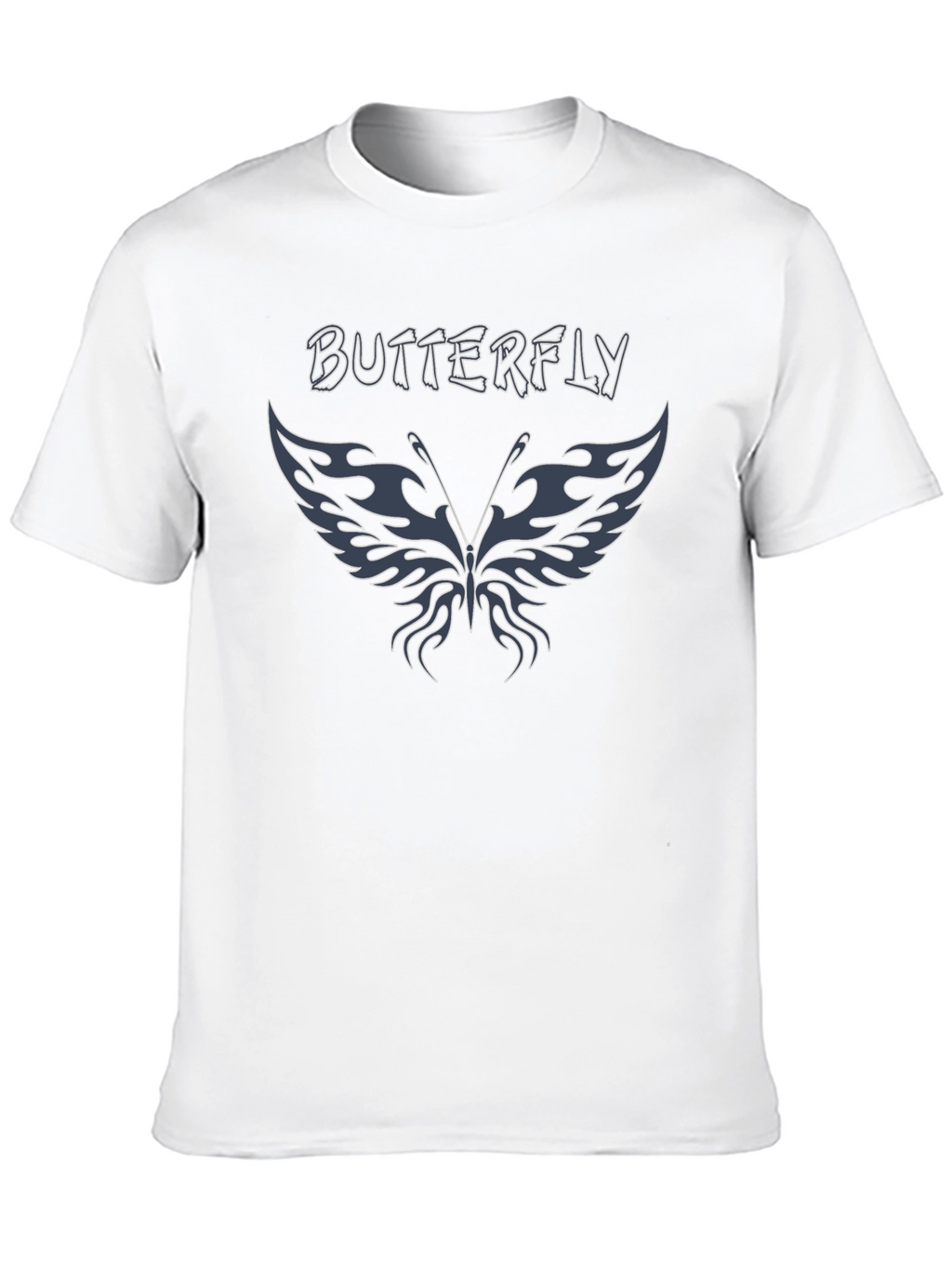 Butterfly Graphic Tee - Black Cotton Blend