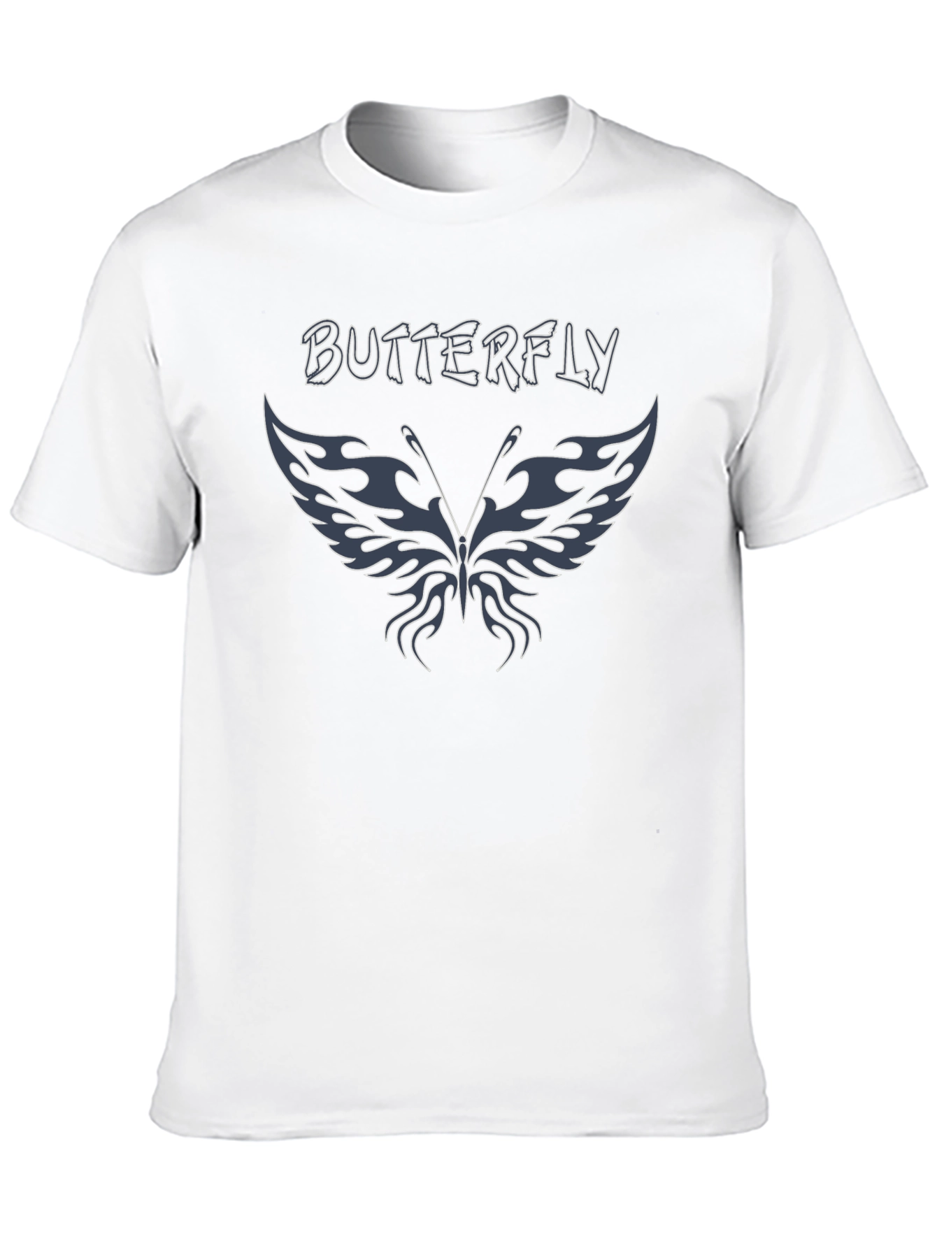 Butterfly Graphic Tee - Black Cotton Blend