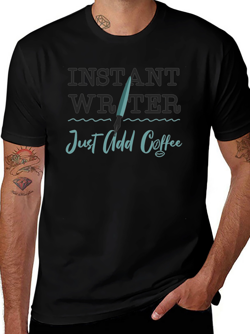 Instant Writer T-Shirt - Just Add Coffee!