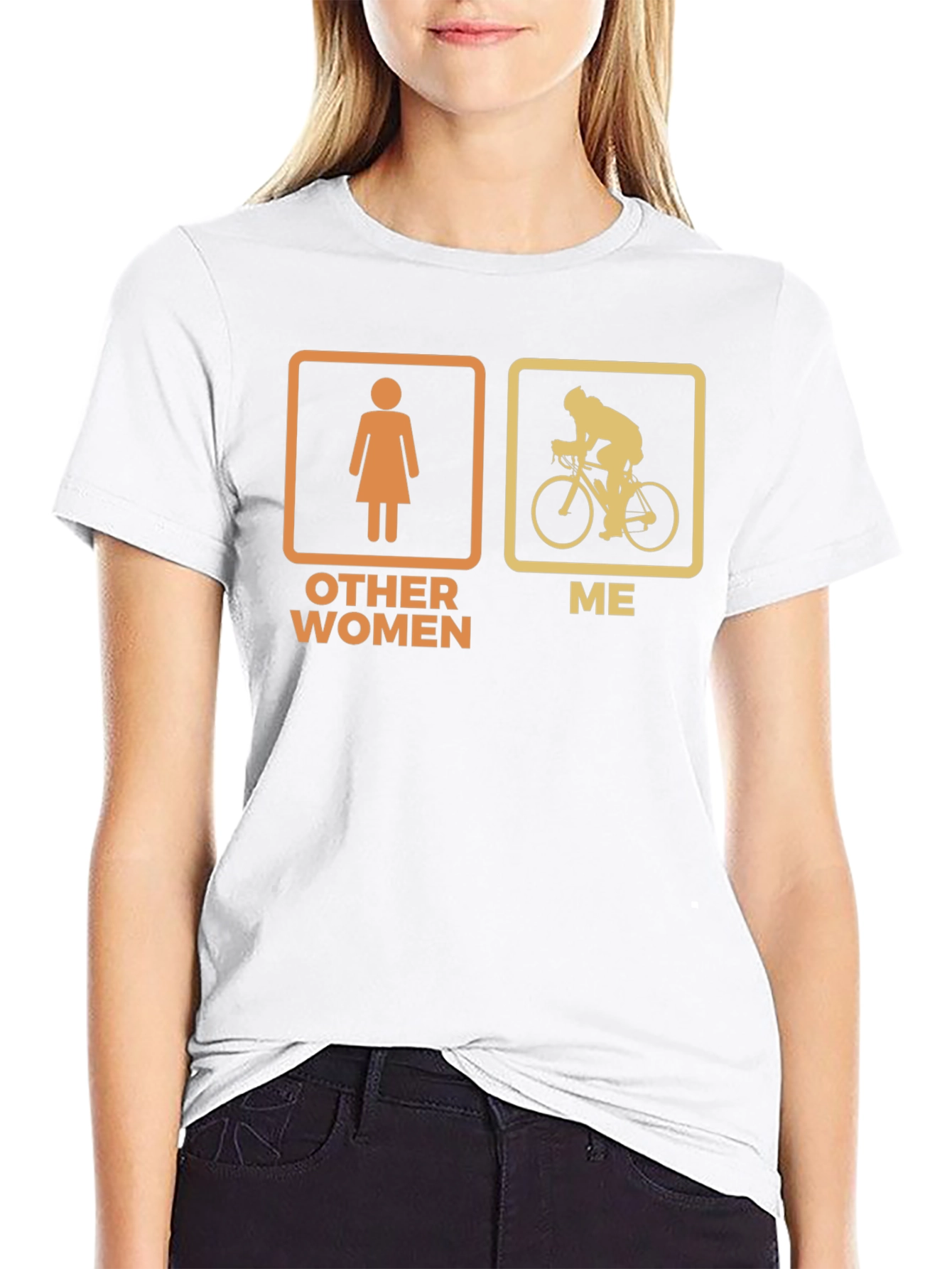 Humorous Cyclist T-Shirt - Other Women vs. Me