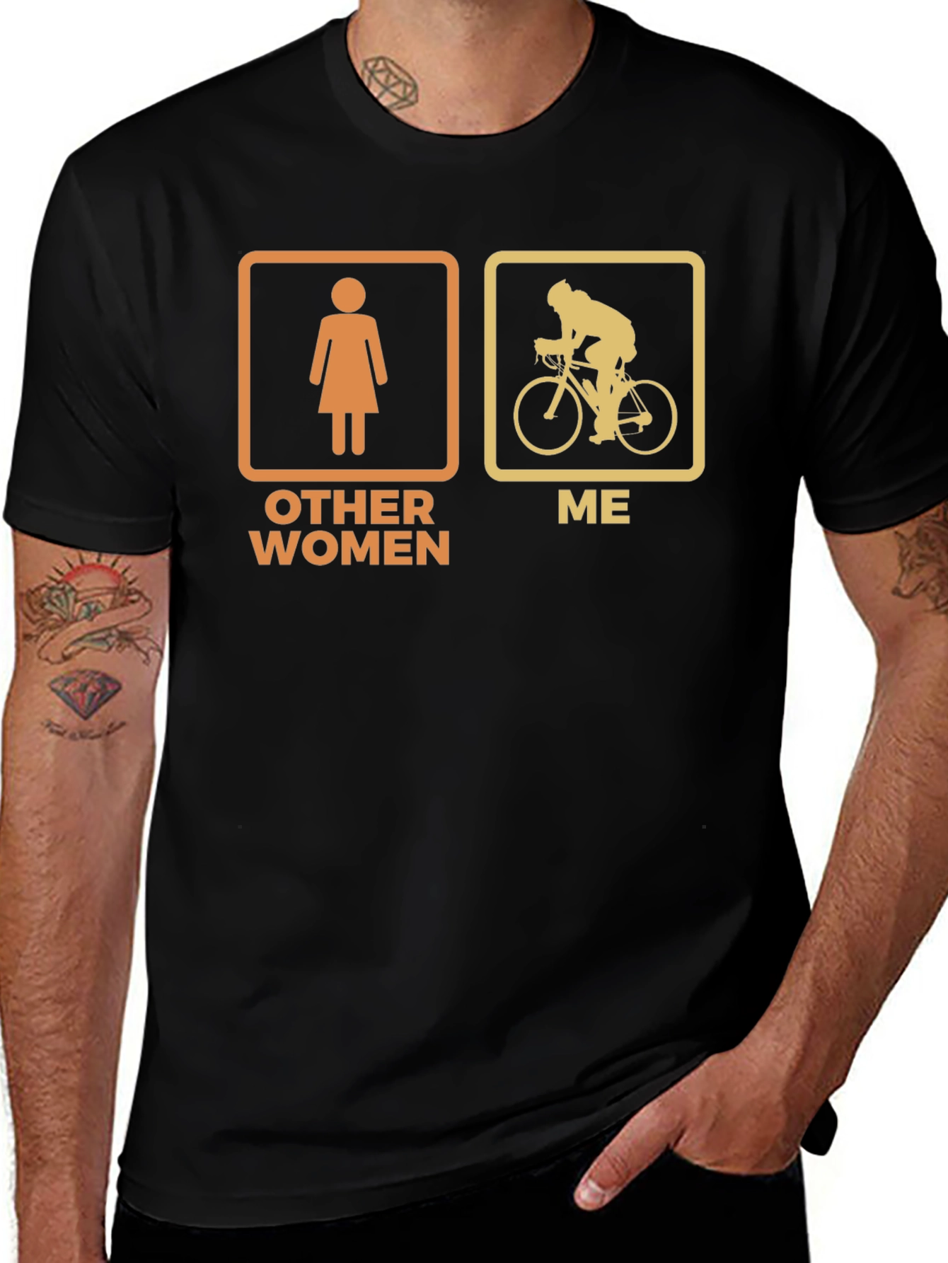 Humorous Cyclist T-Shirt - Other Women vs. Me