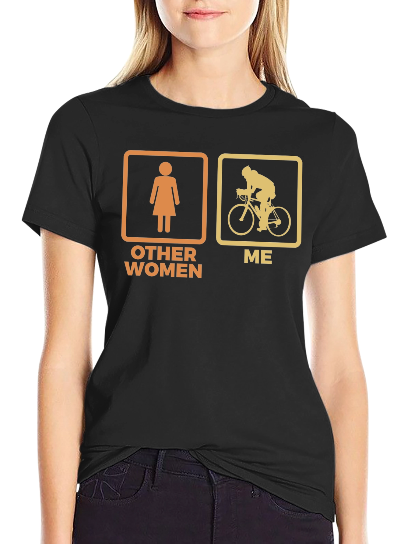 Humorous Cyclist T-Shirt - Other Women vs. Me