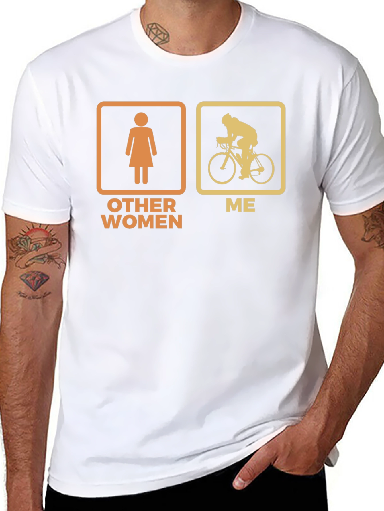 Humorous Cyclist T-Shirt - Other Women vs. Me