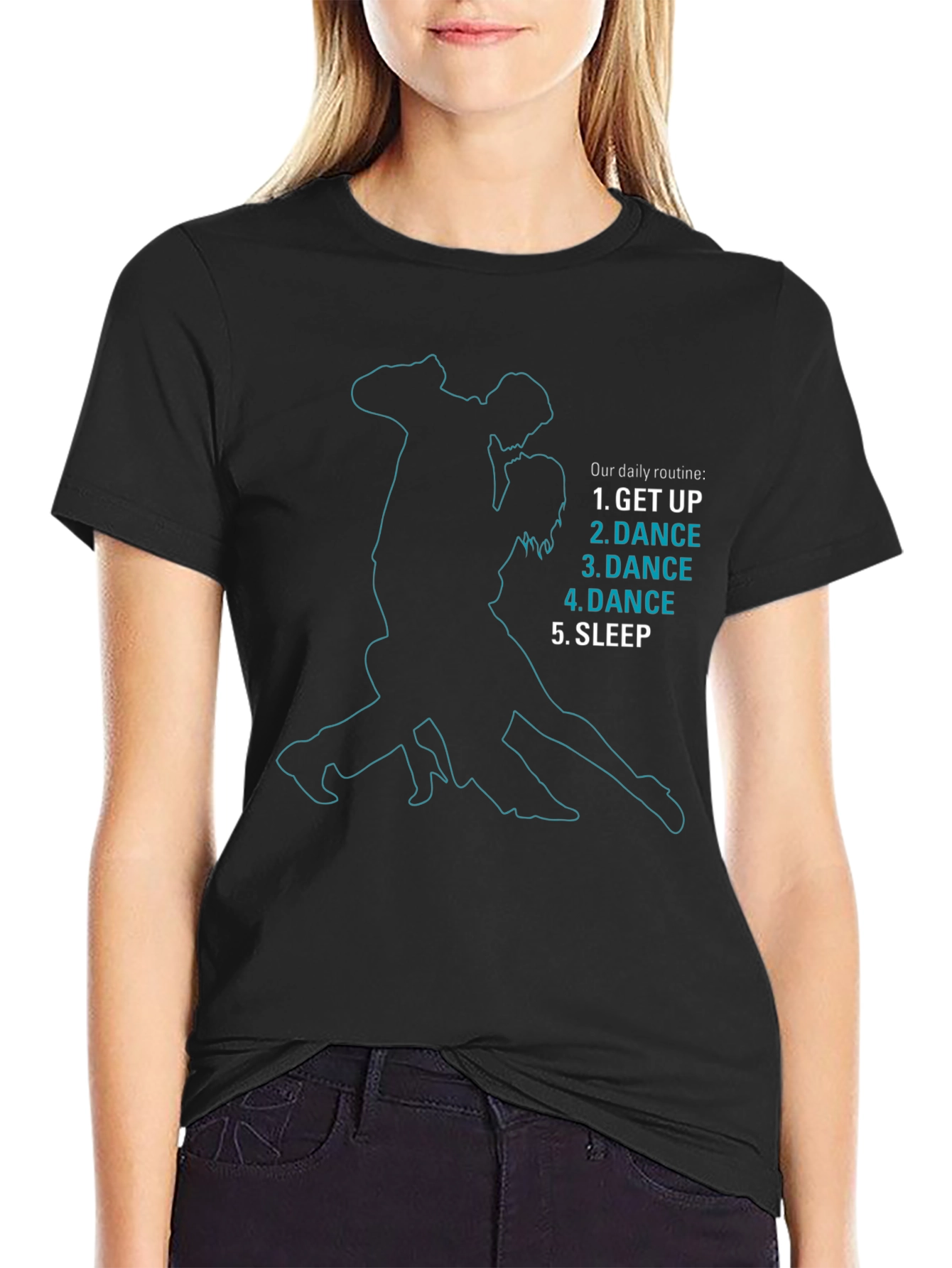Dance Daily Routine T-Shirt - Black