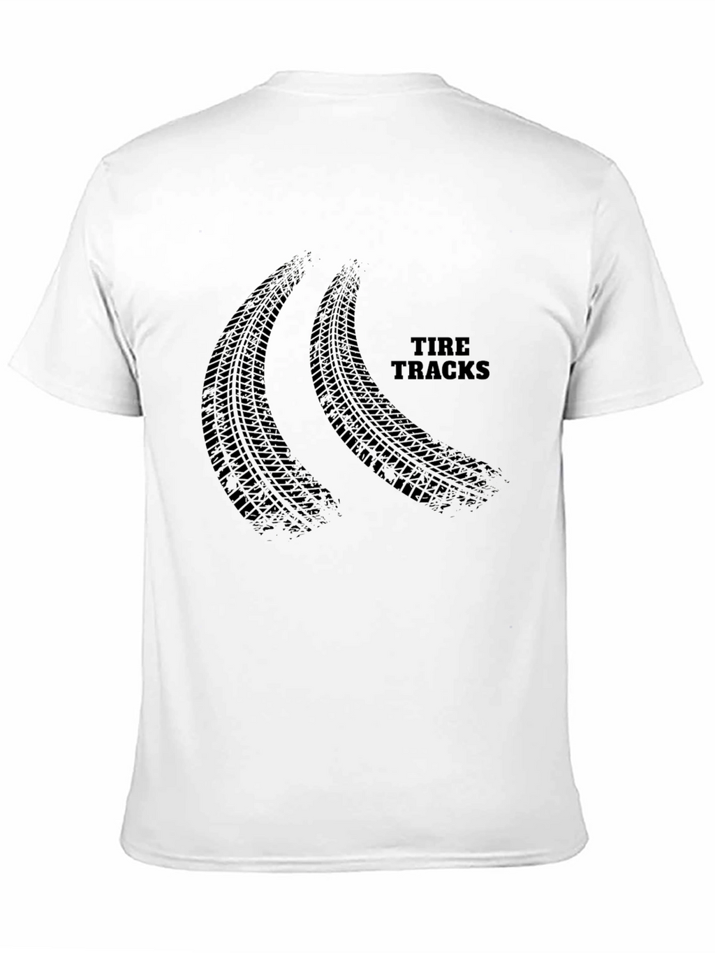 Tire Tracks Graphic Black T-Shirt