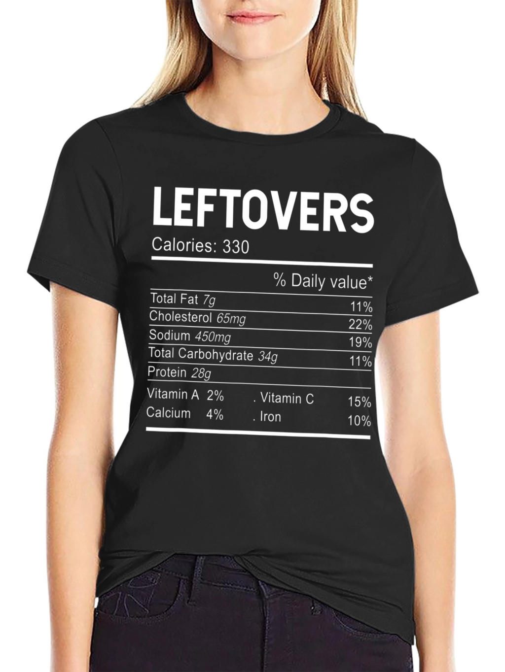 Leftovers Nutrition Facts T-Shirt - Funny Food Tee