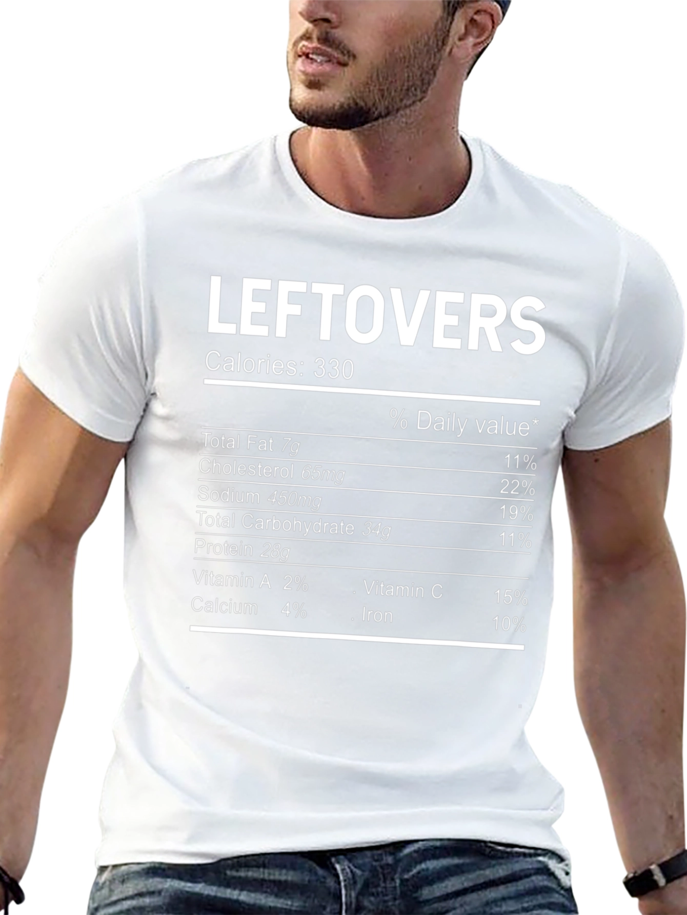 Leftovers Nutrition Facts T-Shirt - Funny Food Tee