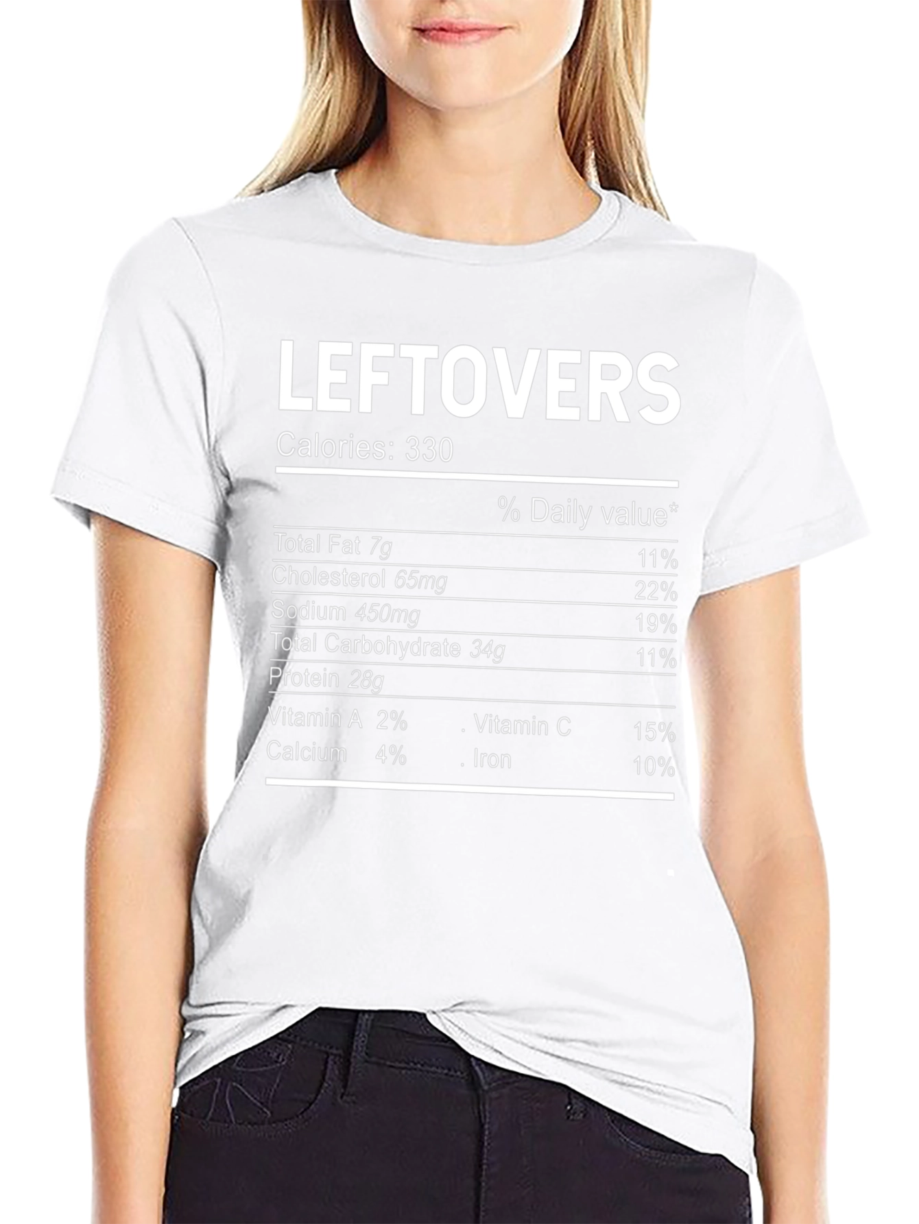 Leftovers Nutrition Facts T-Shirt - Funny Food Tee