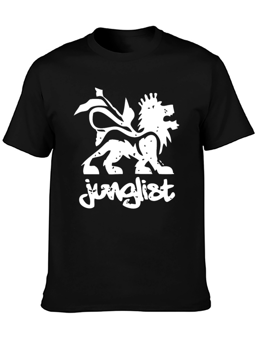 Junglist Lion Graphic Black T-Shirt