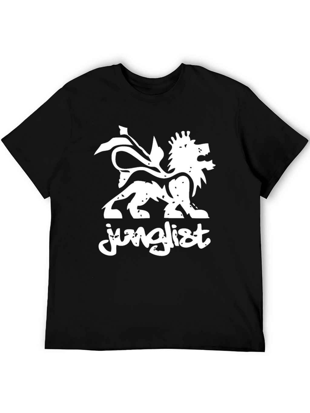 Junglist Lion Graphic Black T-Shirt
