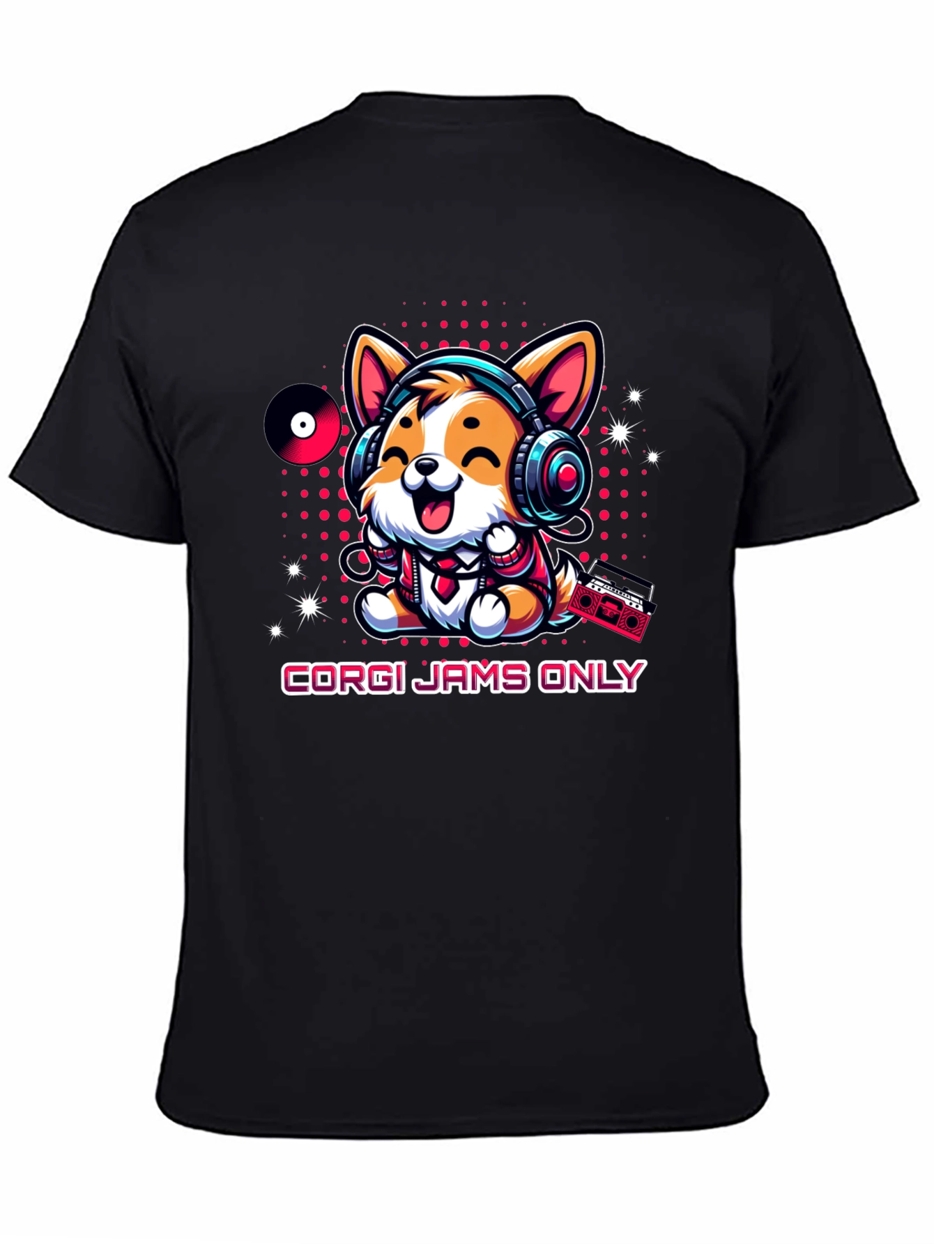 Corgi Jams Only T-Shirt Music Loving Dog Tee