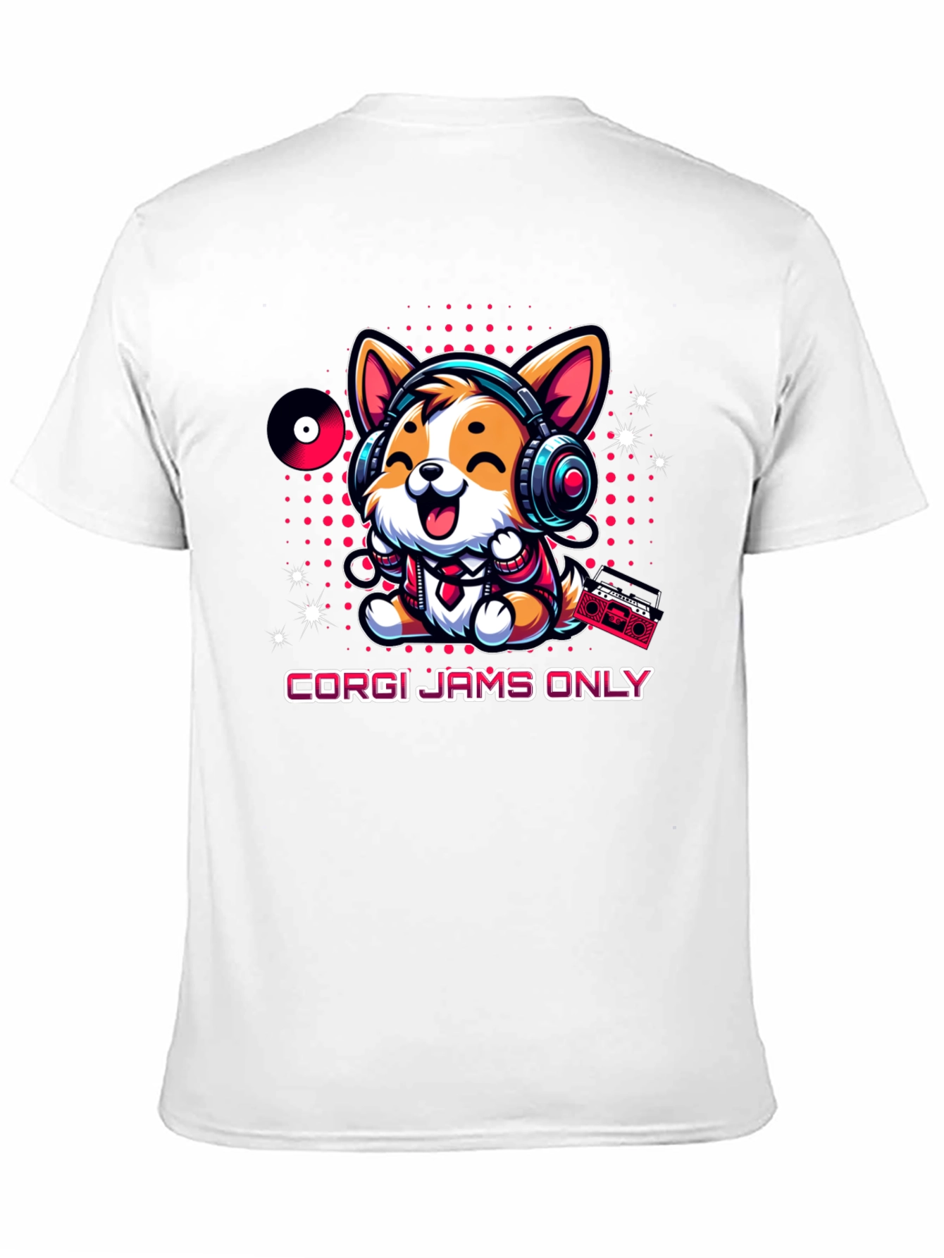 Corgi Jams Only T-Shirt Music Loving Dog Tee