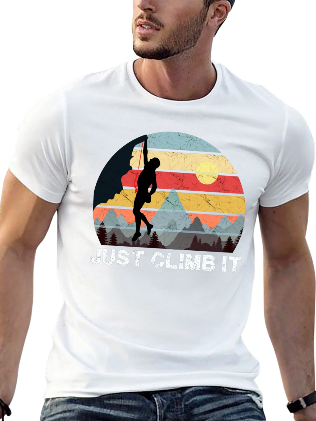 Just Climb It Retro Graphic Tee