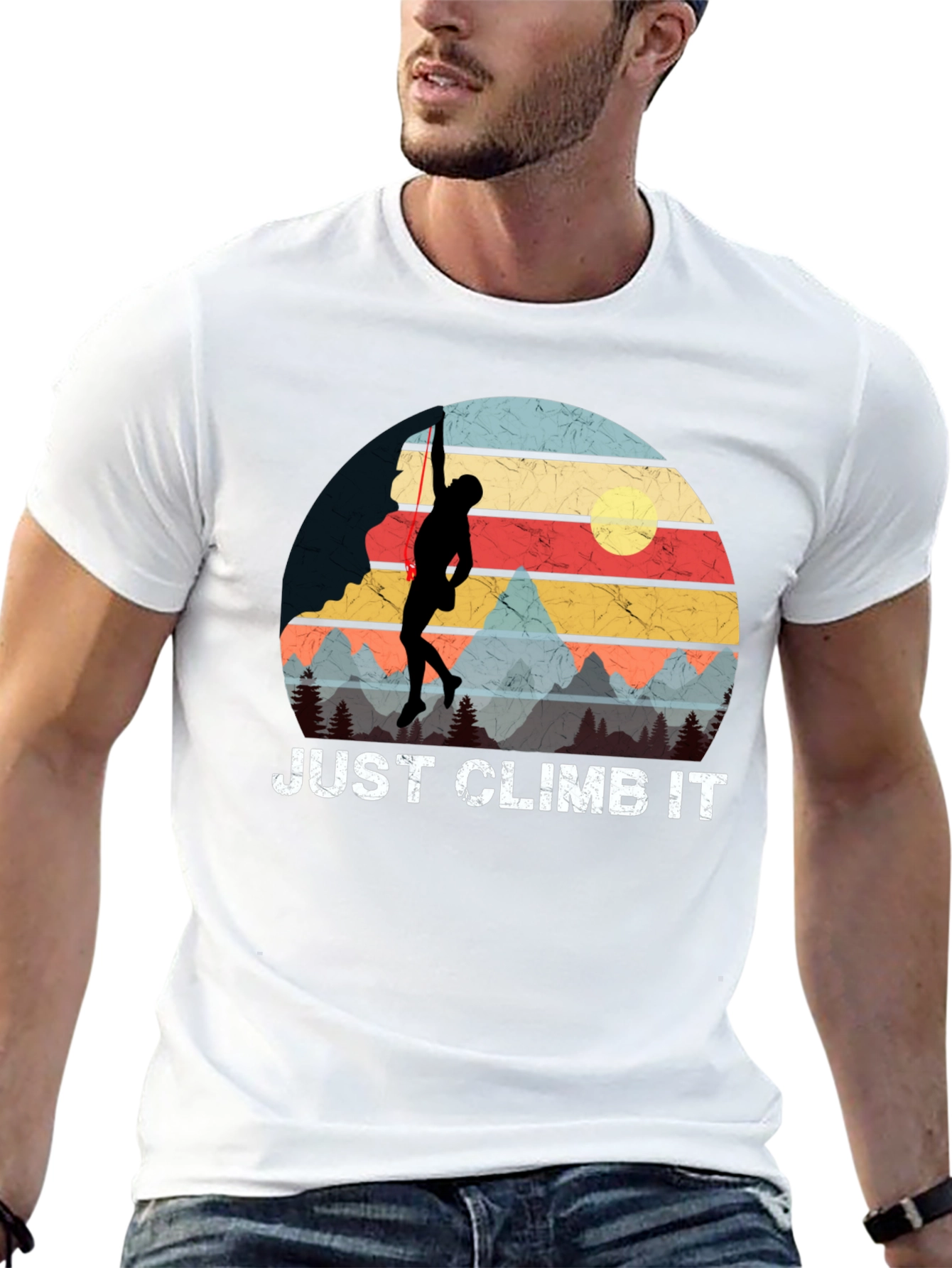 Just Climb It Retro Graphic Tee